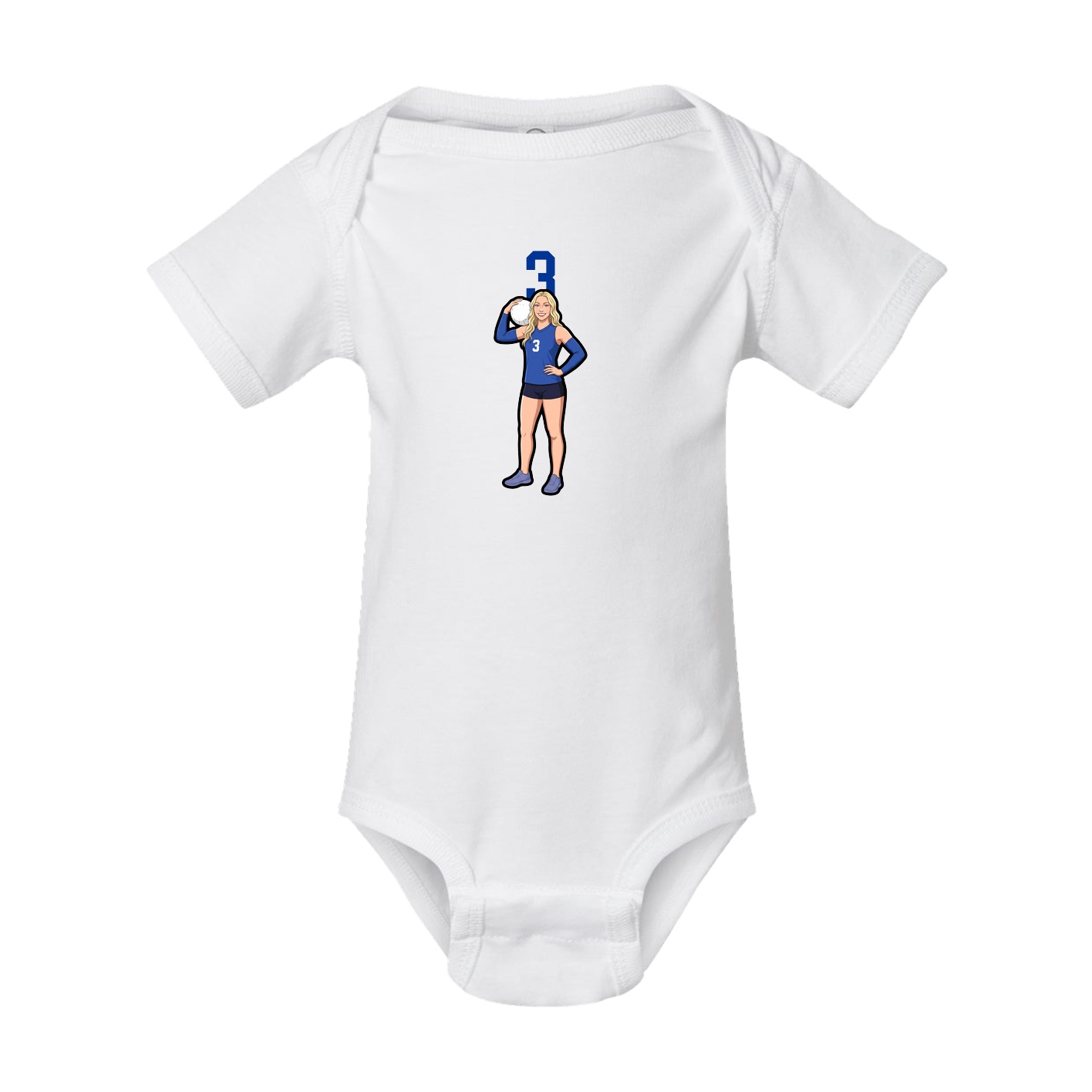 Baby Onesie — Number Top in White