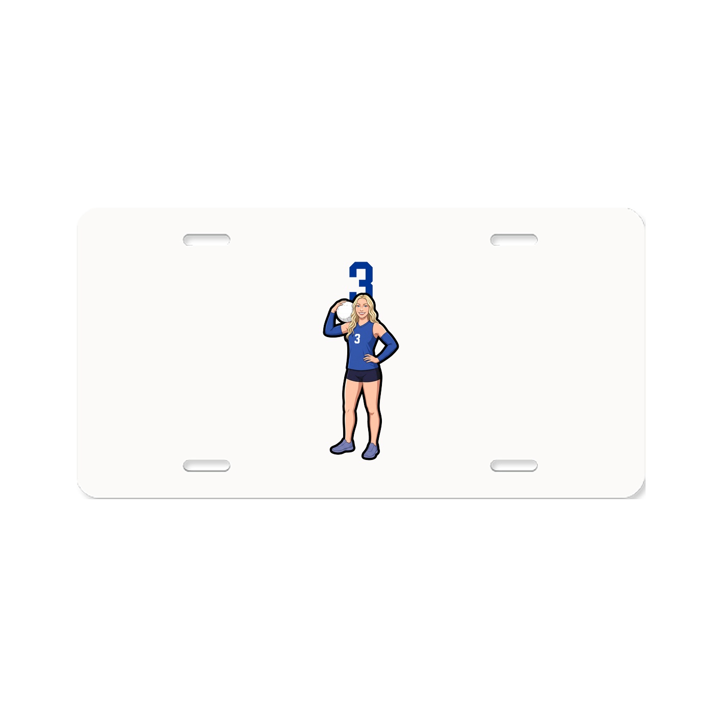 License Plate — Number Top in Classic