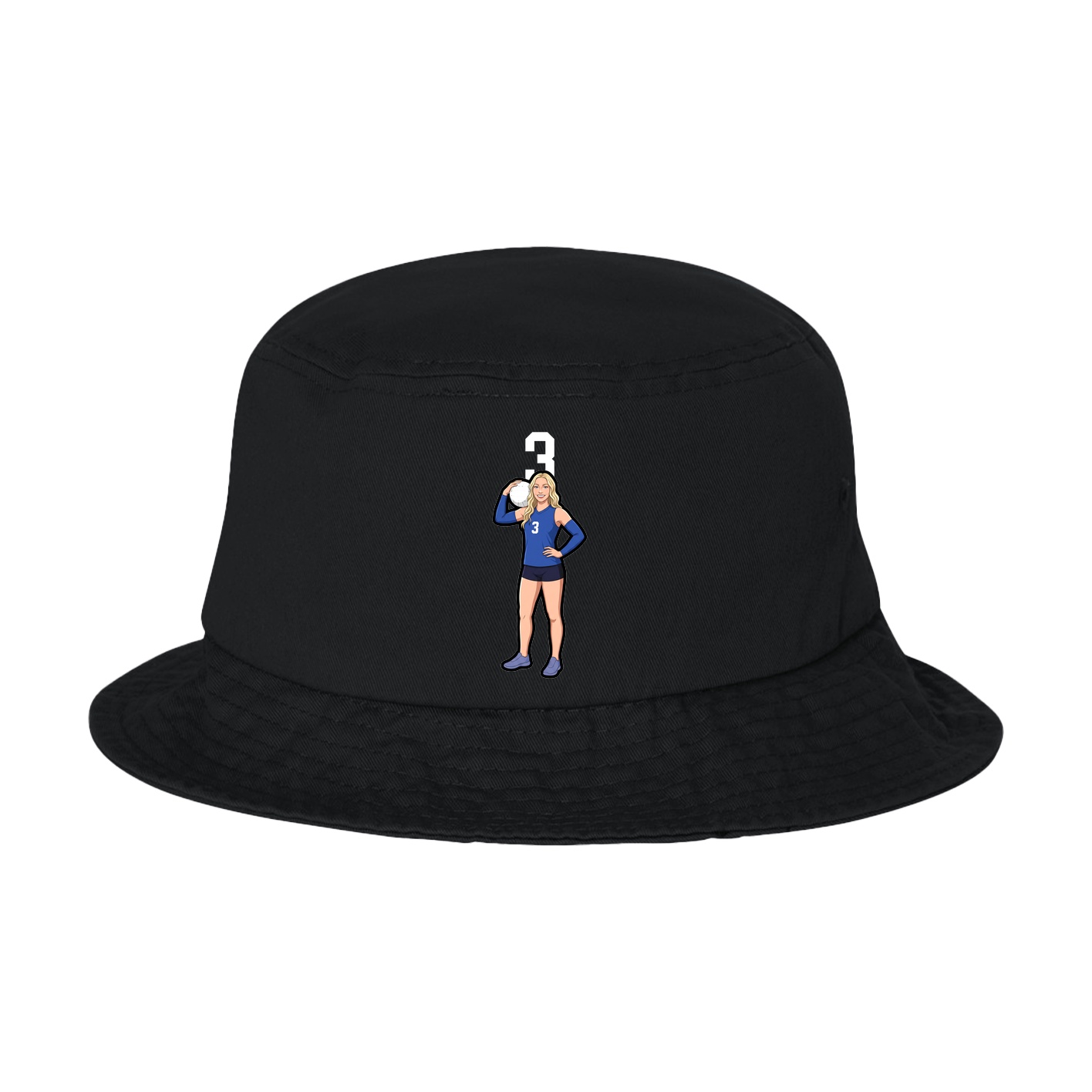Bucket Cap — Number Top in Black