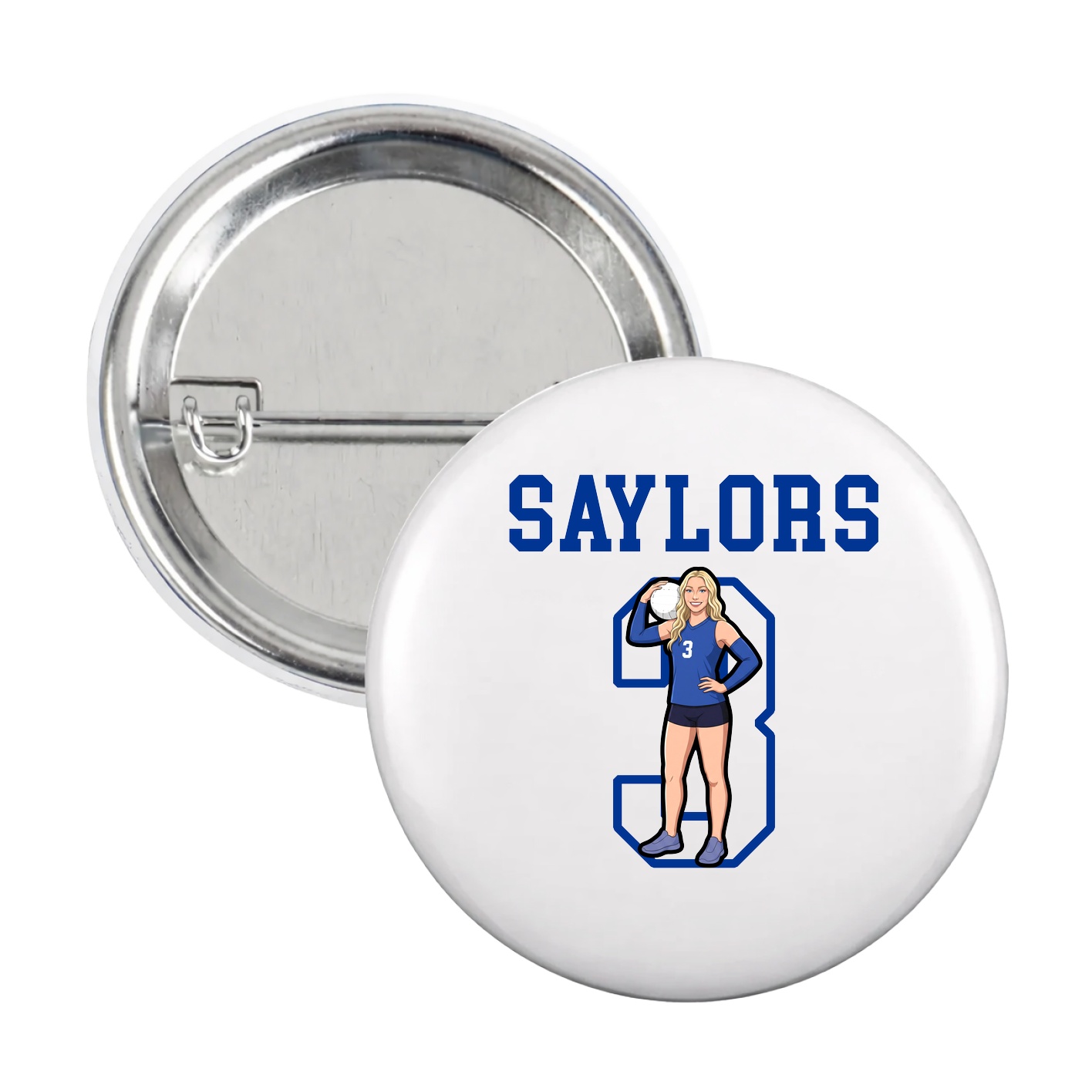 Game Day Button — Shirsey in White