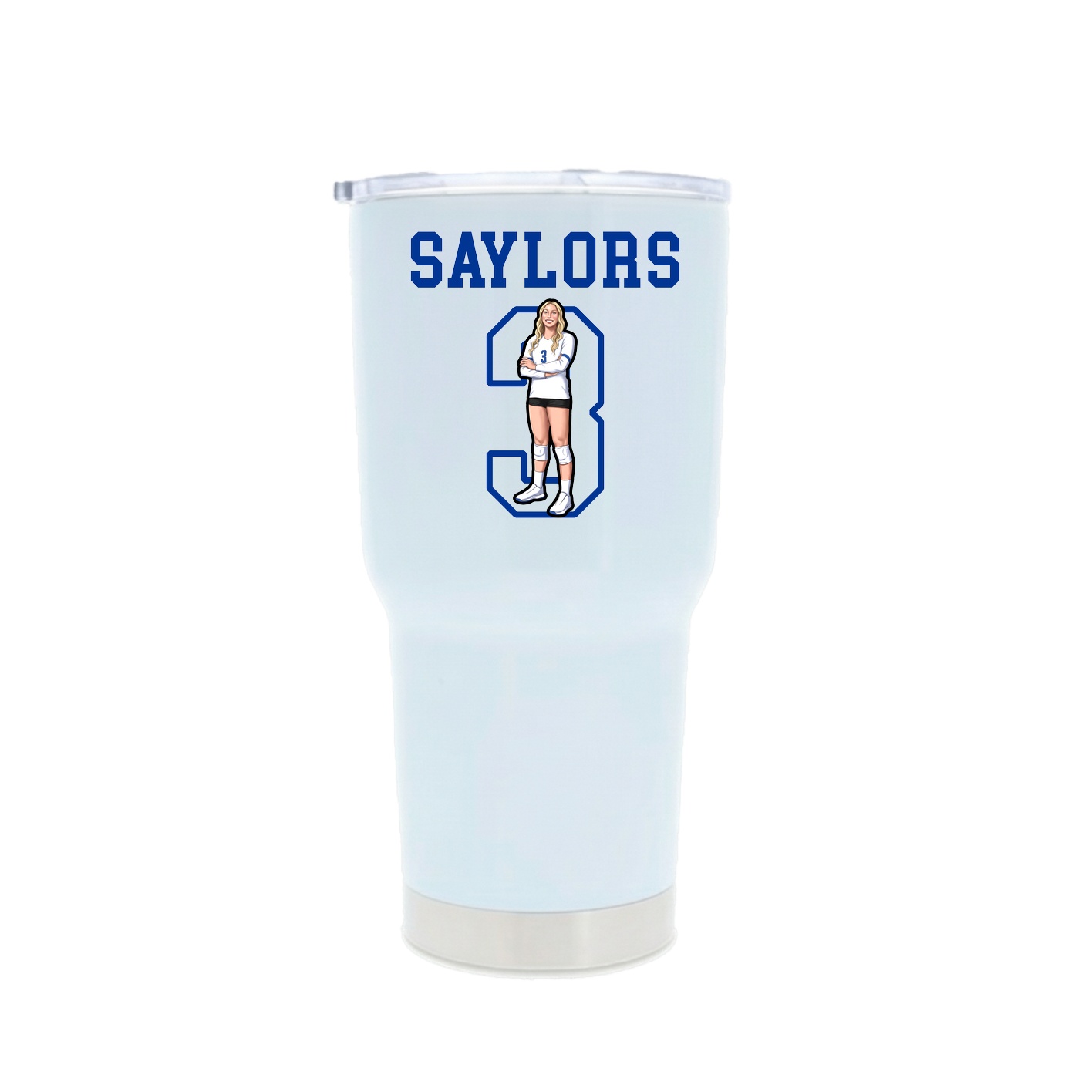 30oz Stainless Steel Tumbler — Shirsey in White