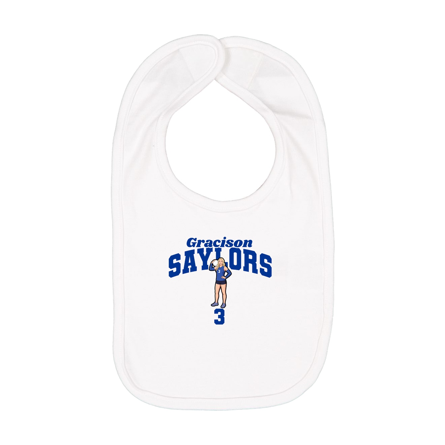 Infant Bib — Signature Arch in White