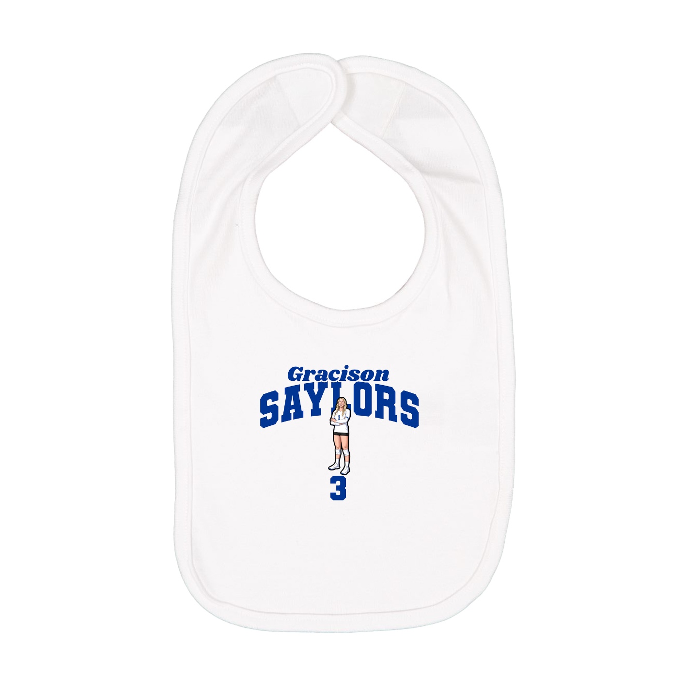 Infant Bib — Signature Arch in White