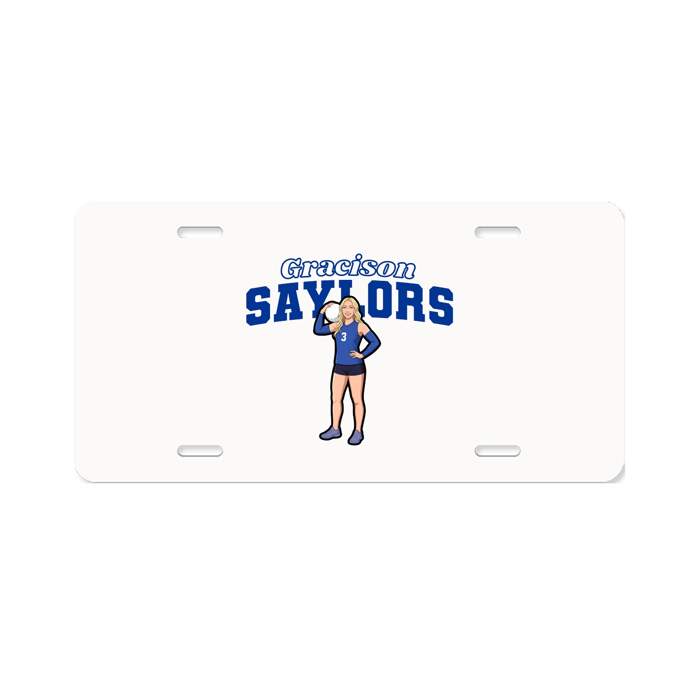 License Plate — Name Arch in Classic