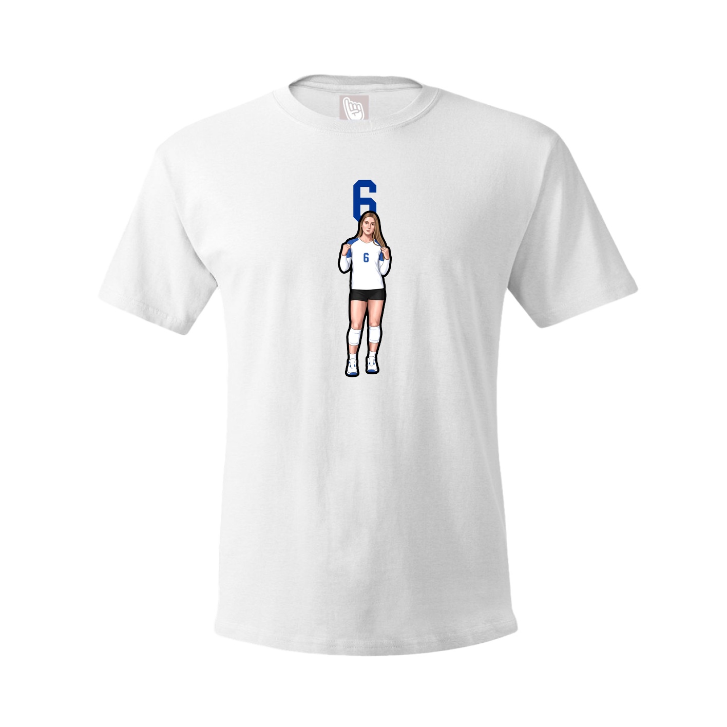 Youth Tee — Number Top in White