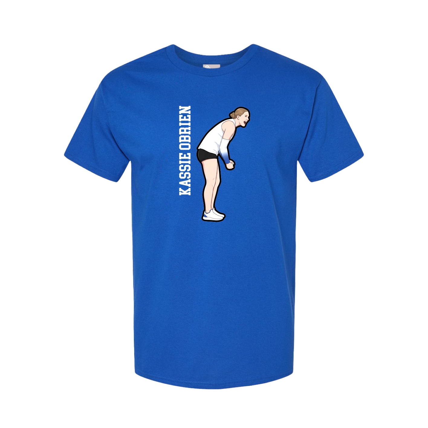Youth Tee — Name Vertical in Royal