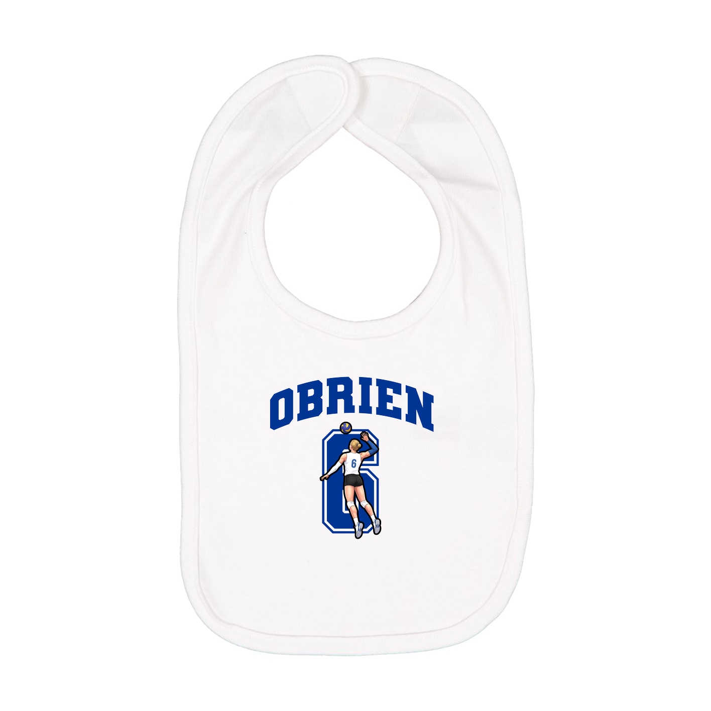 Infant Bib — Number in White
