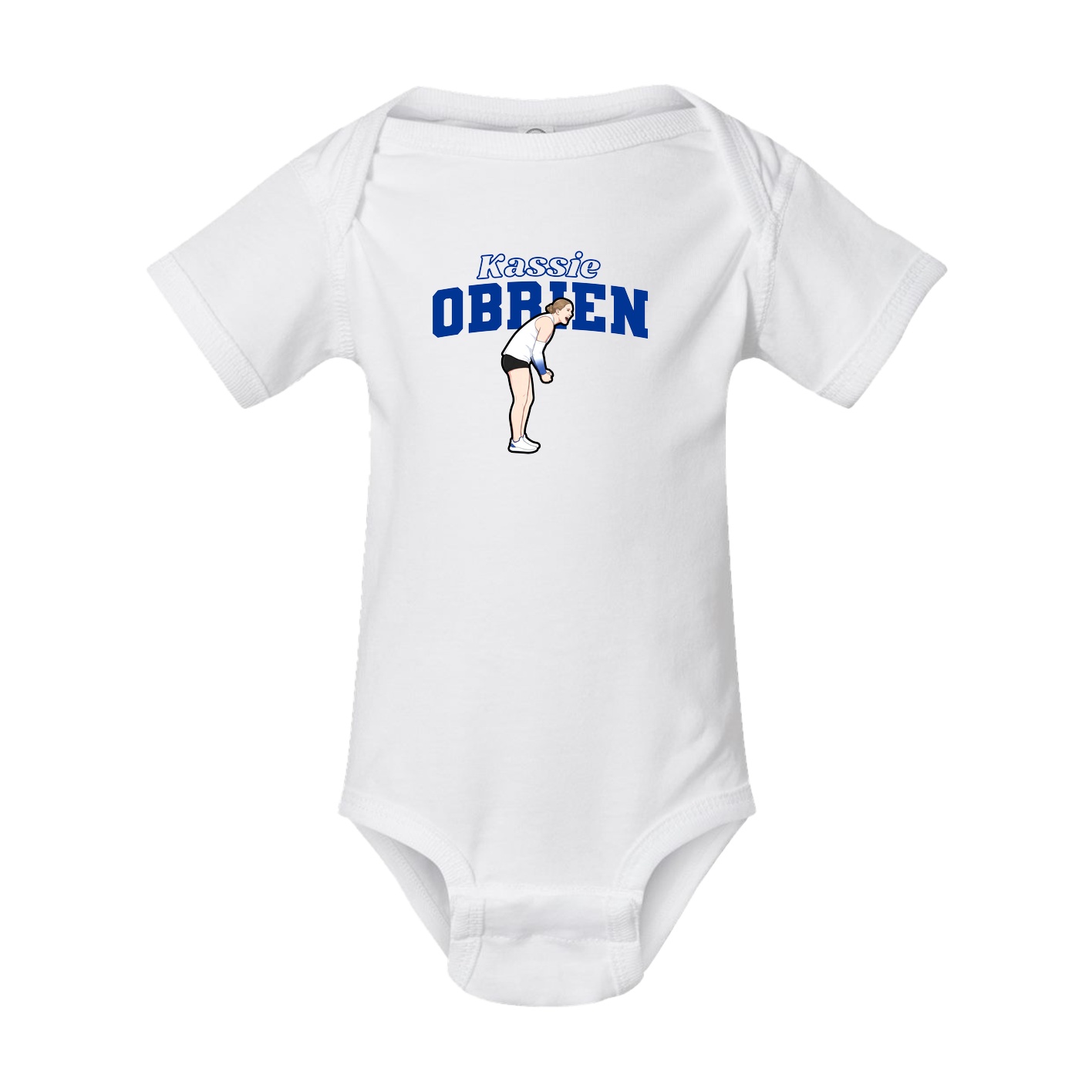 Baby Onesie — Name Arch in White