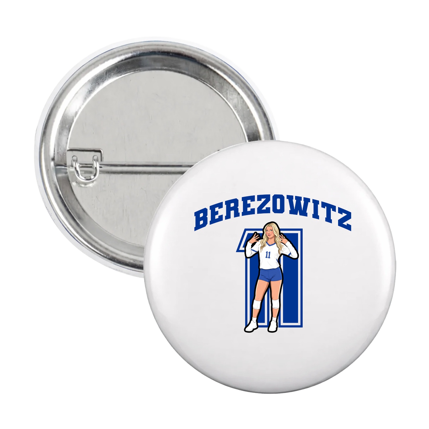 Game Day Button — Number in White