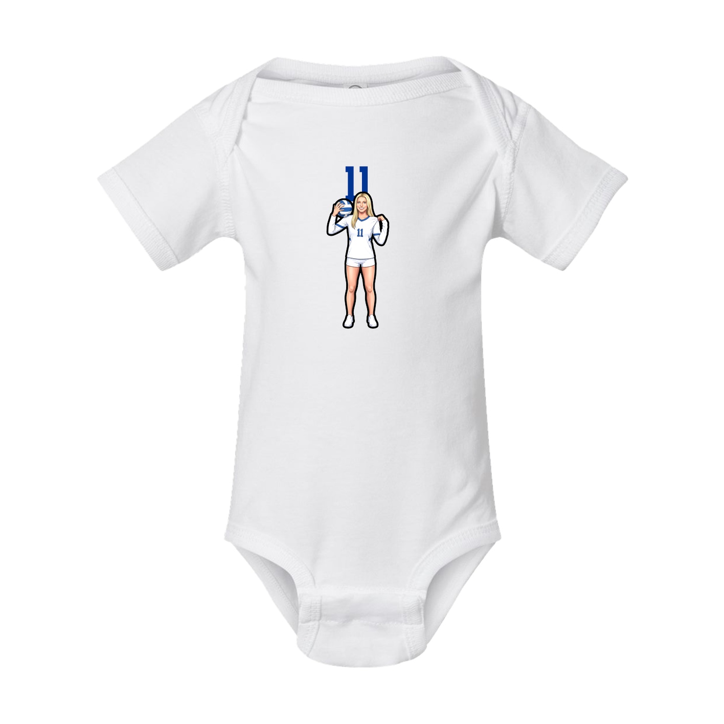 Baby Onesie — Number Top in White