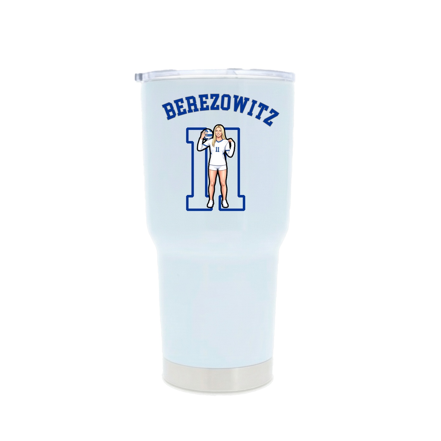 30oz Stainless Steel Tumbler — Shirsey Arch in White