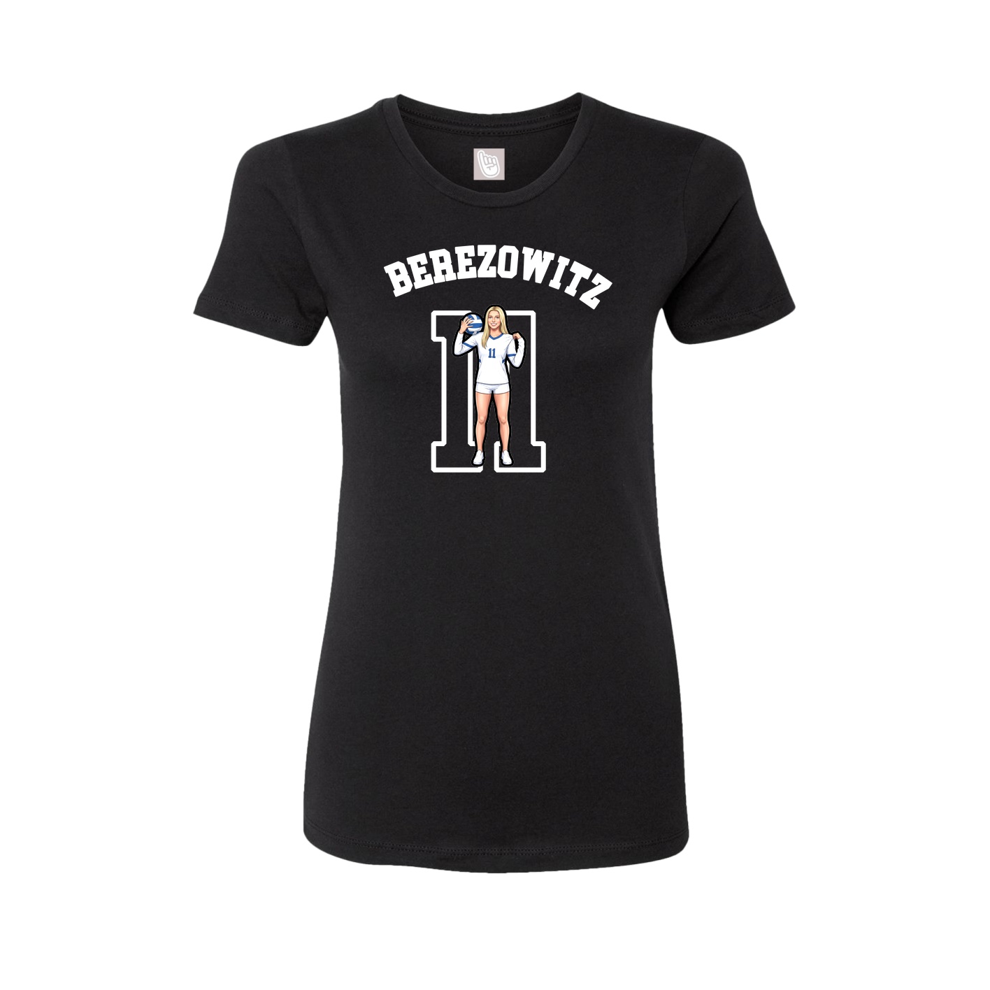 Fitted Women's Tee — Shirsey Arch in Black