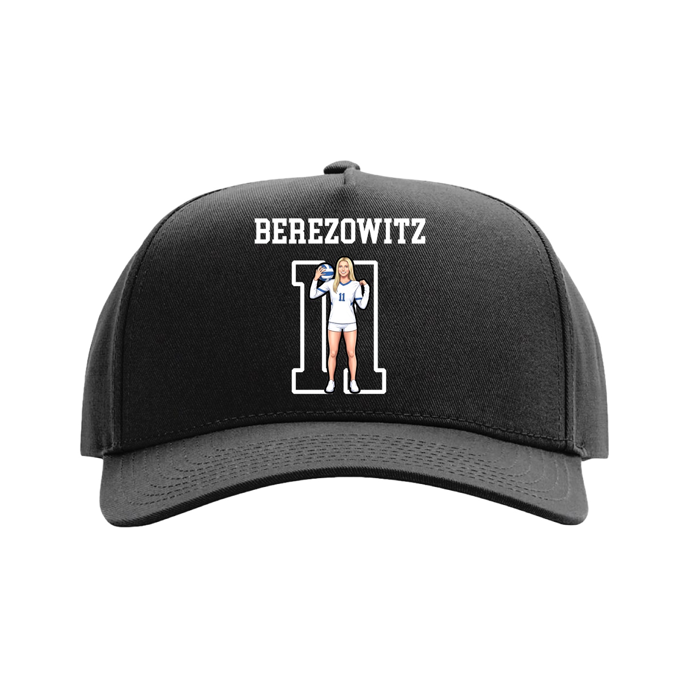 Full Fabric Five-Panel Champ Cap — Shirsey in Black