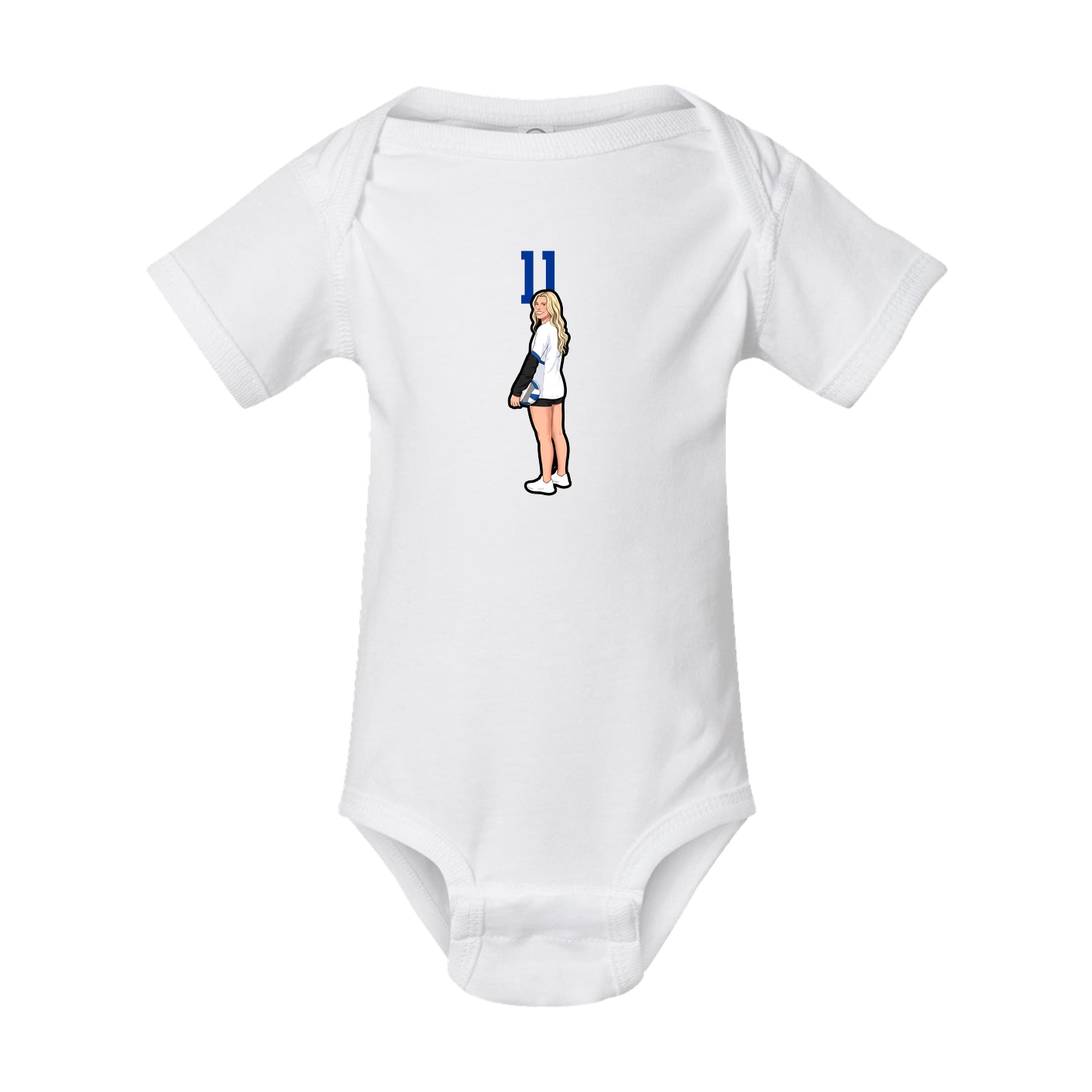 Baby Onesie — Number Top in White