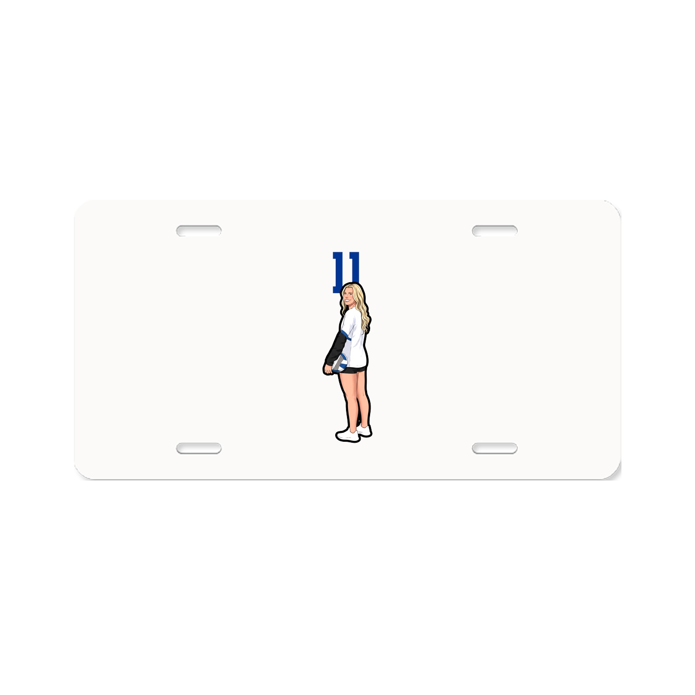 License Plate — Number Top in Classic