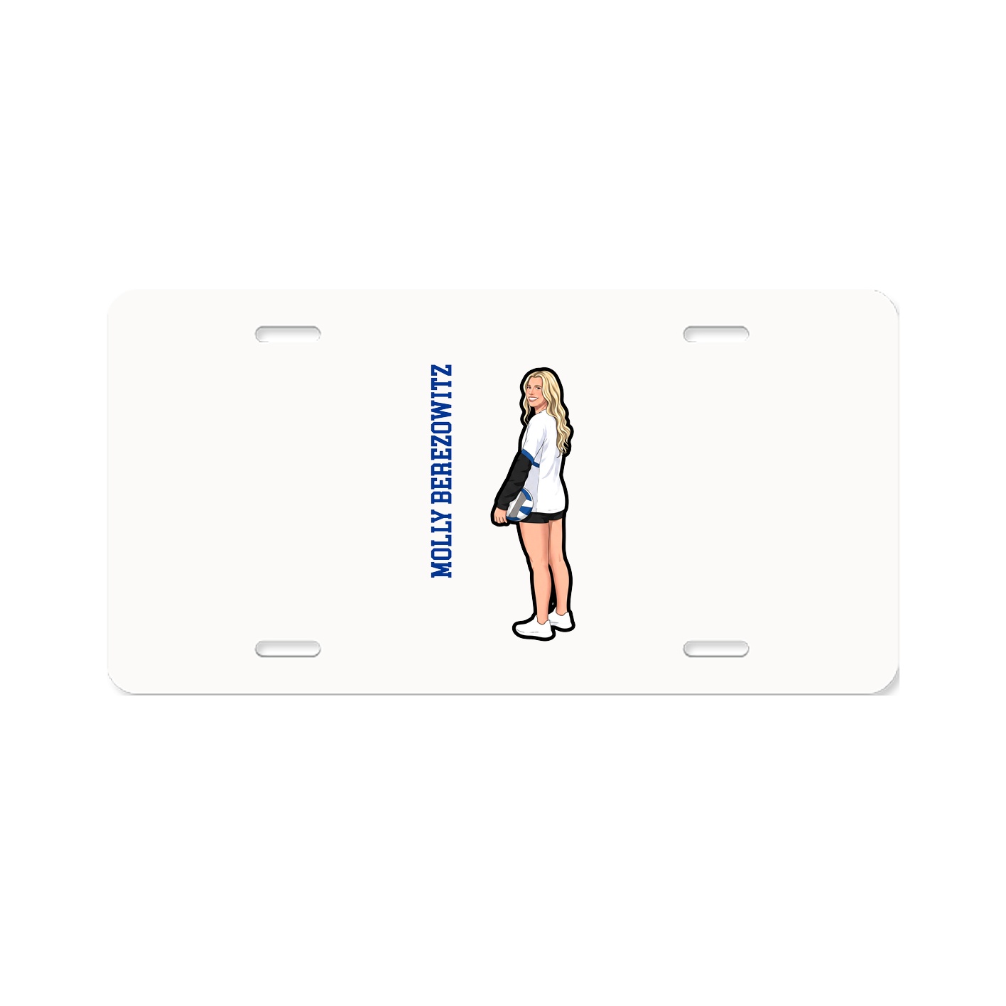 License Plate — Name Vertical in Classic