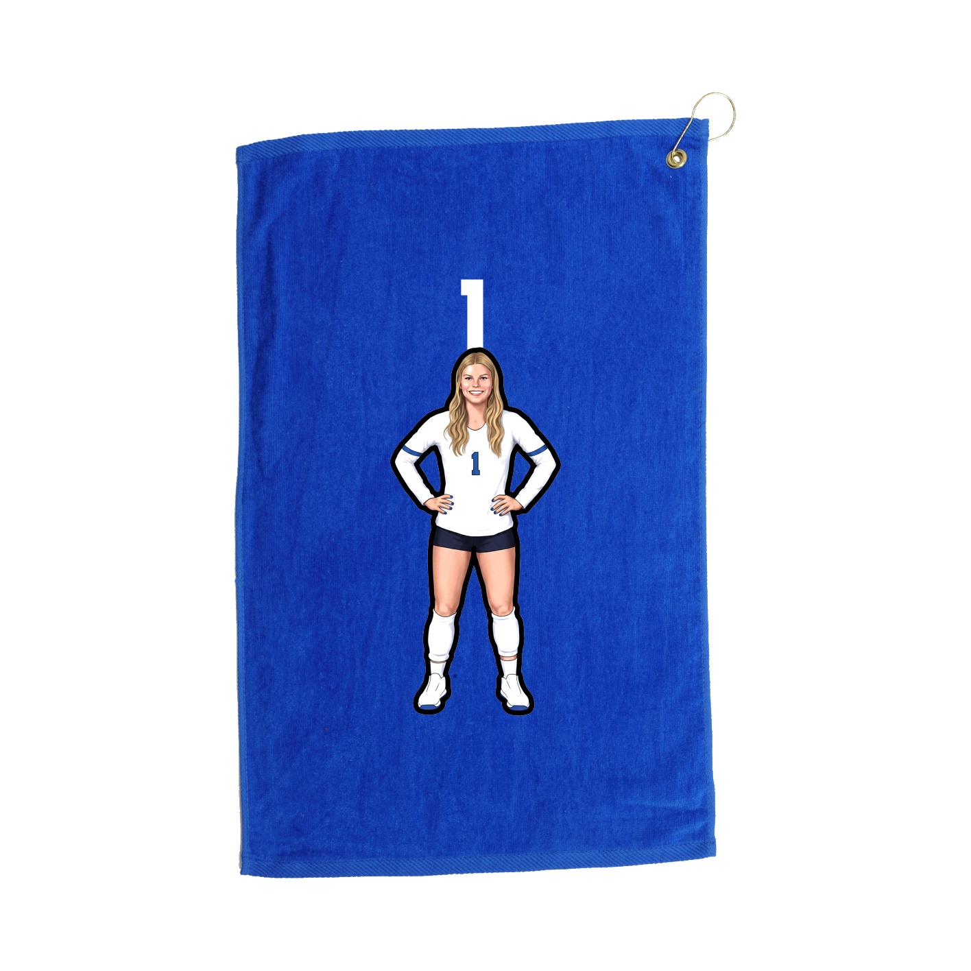 Golf Towel — Number Top in Royal