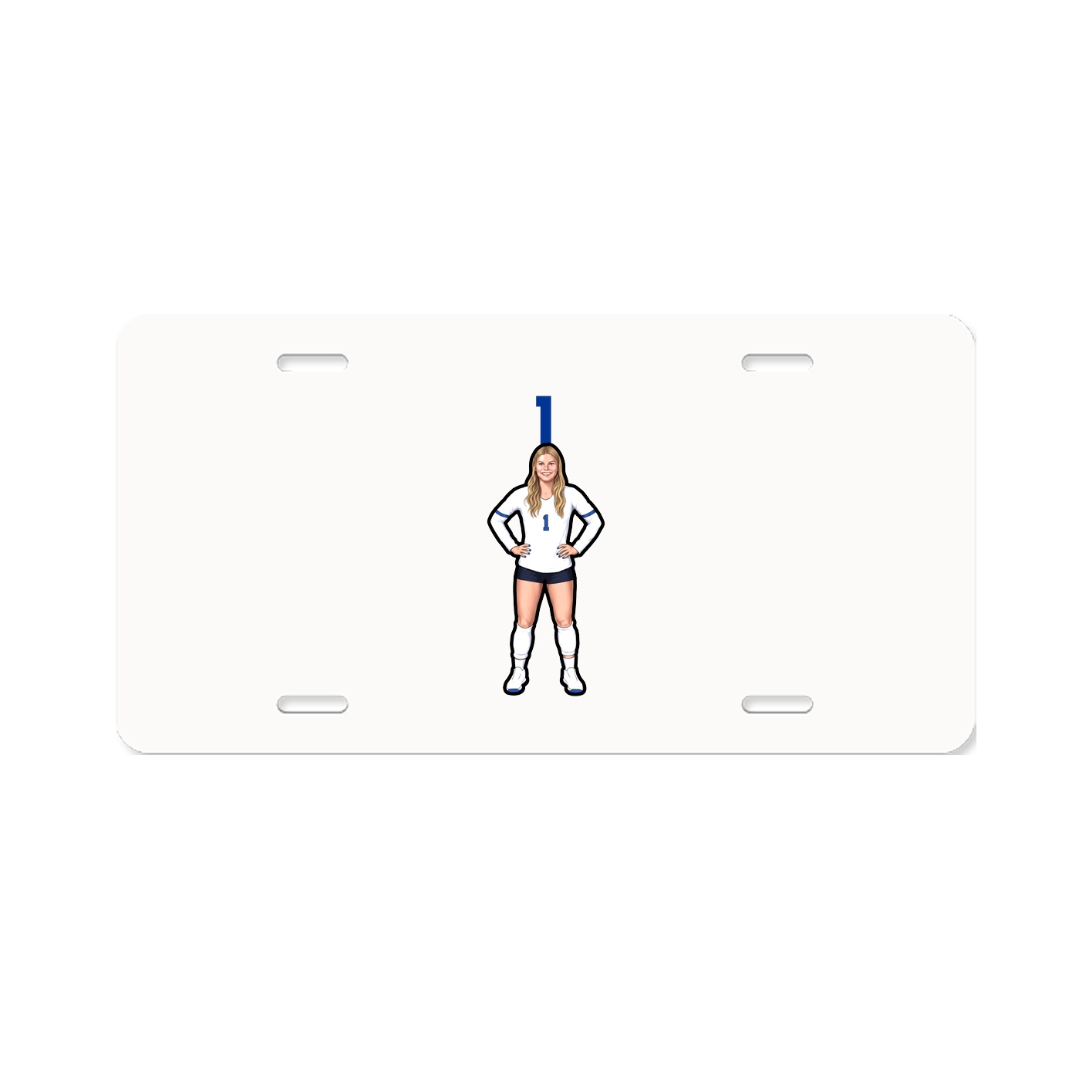 License Plate — Number Top in Classic