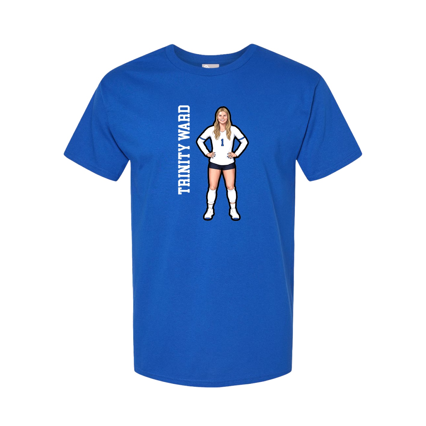 Tee — Name Vertical in Royal