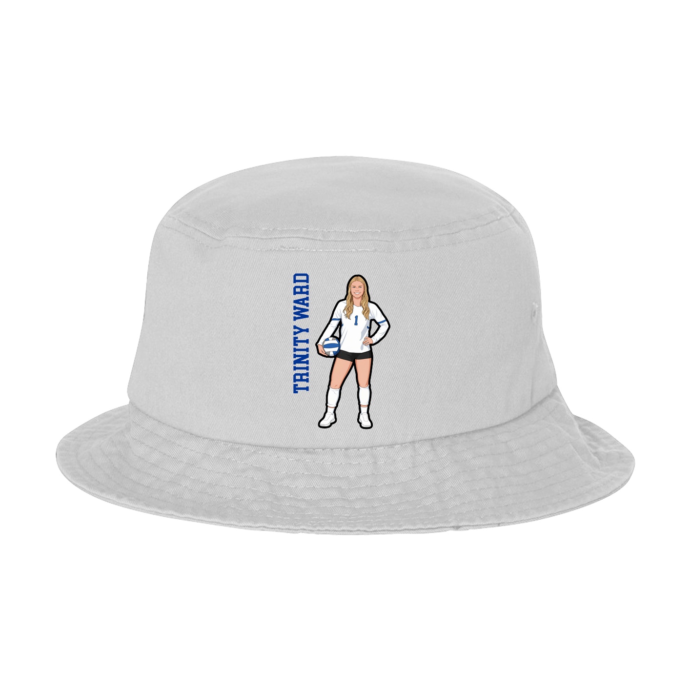 Bucket Cap — Name Vertical in White