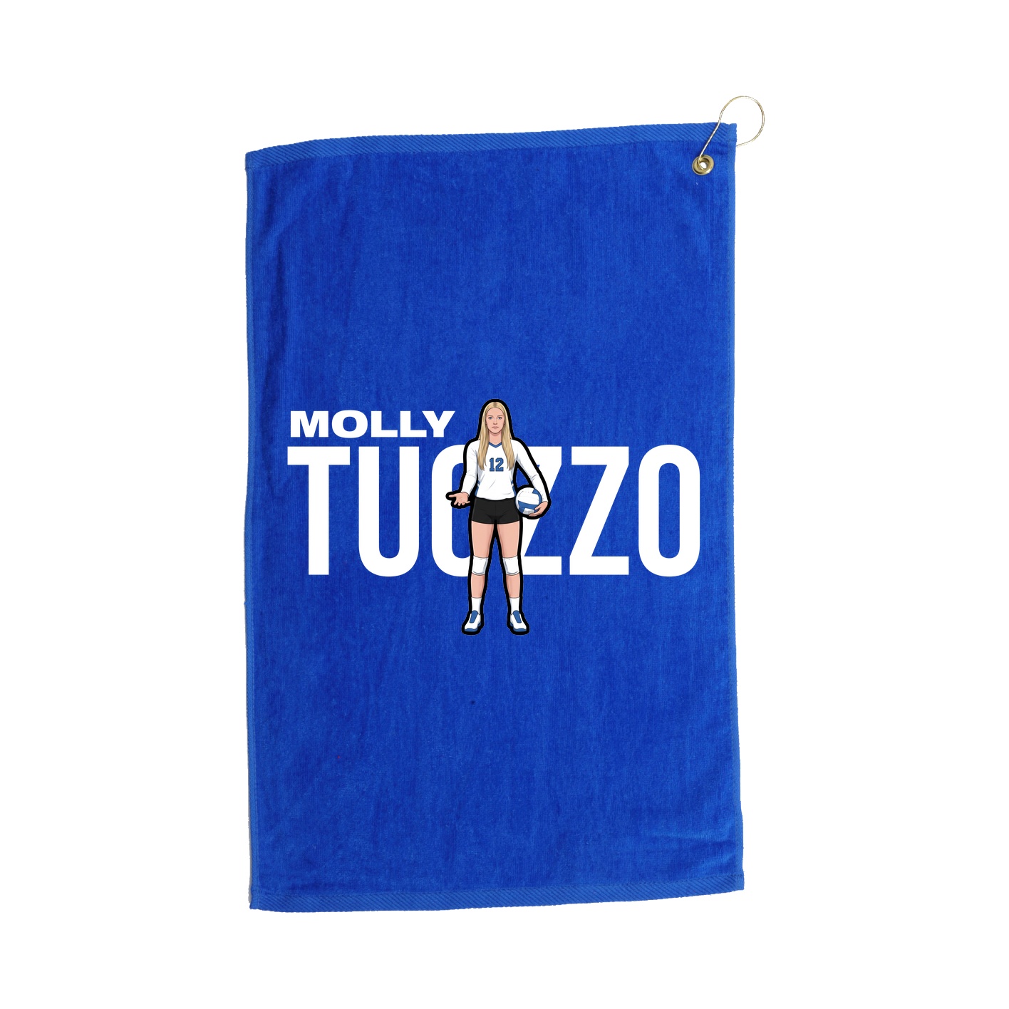 Golf Towel — Player Name in Royal