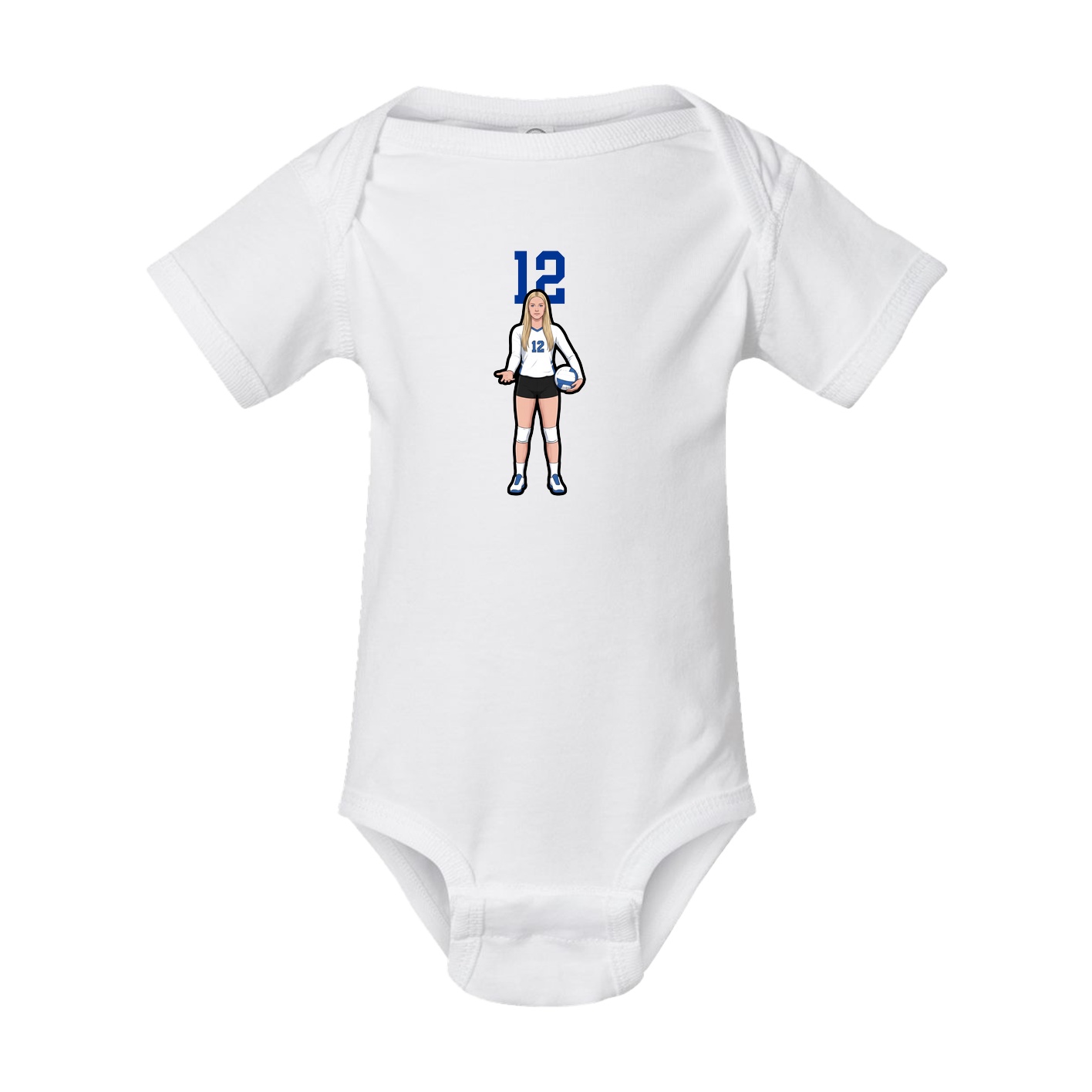Baby Onesie — Number Top in White