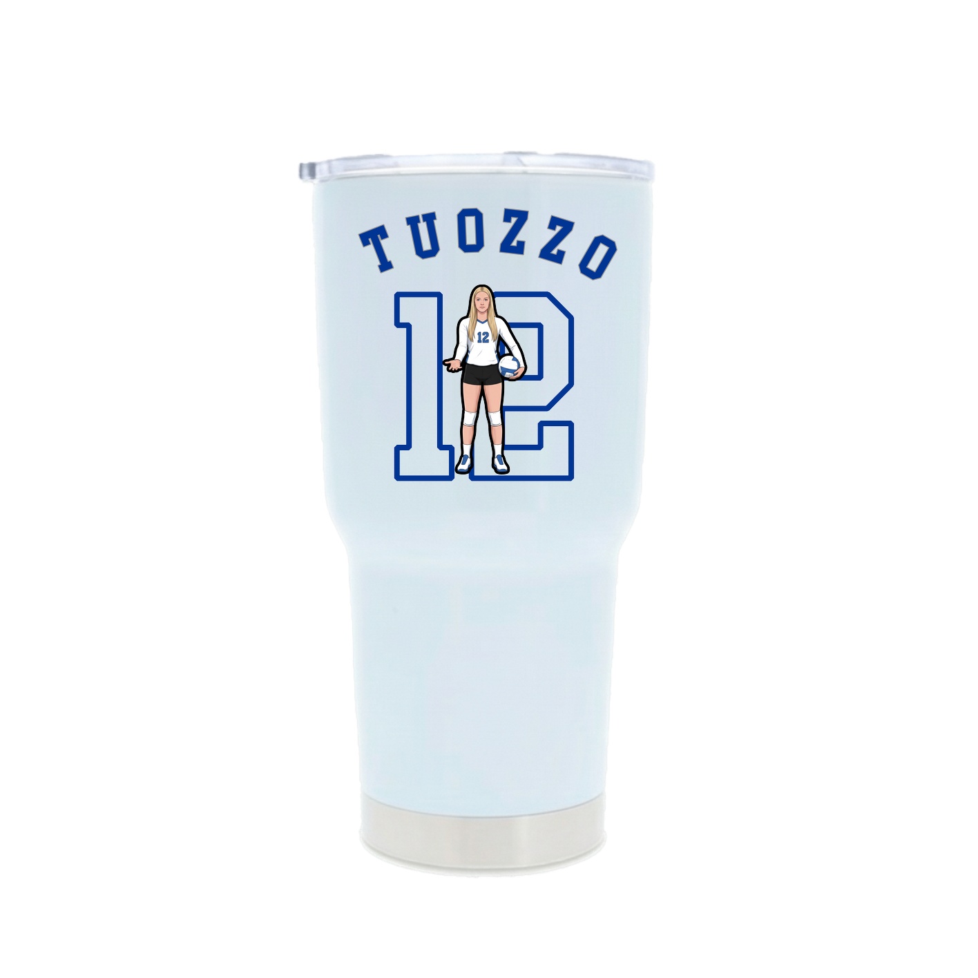 30oz Stainless Steel Tumbler — Shirsey Arch in White