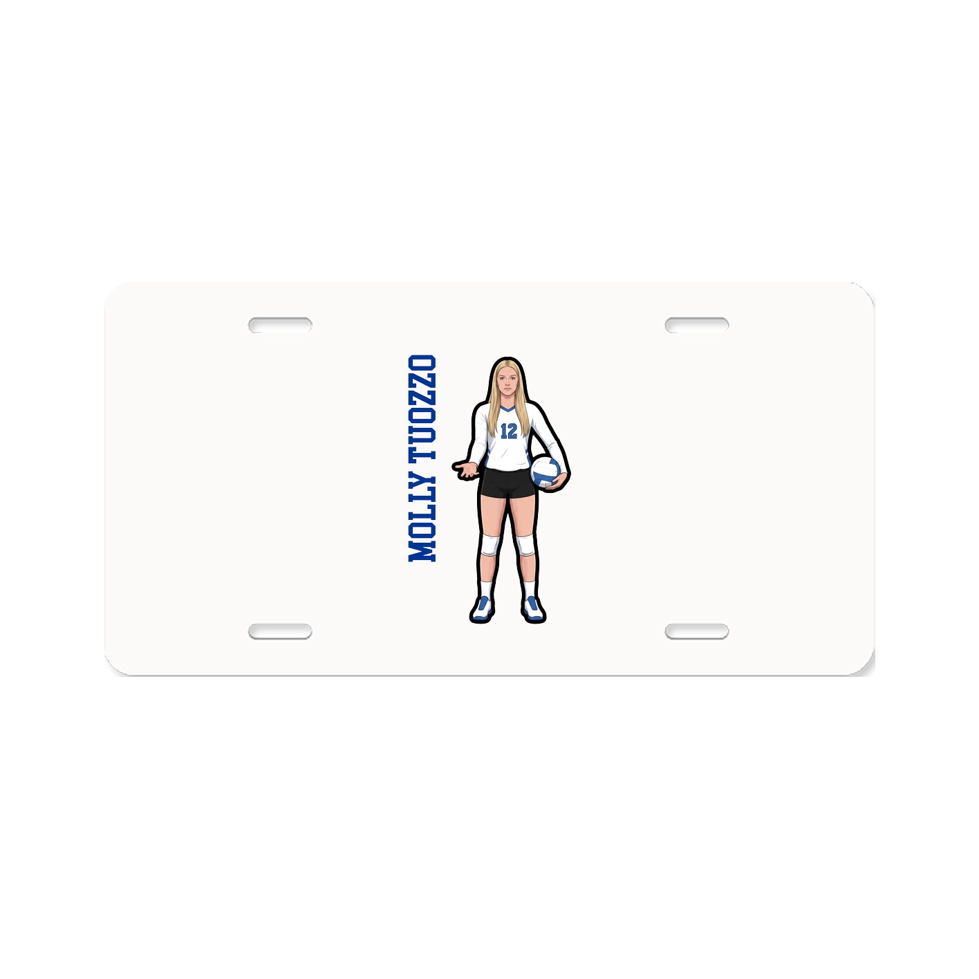 License Plate — Name Vertical in Classic