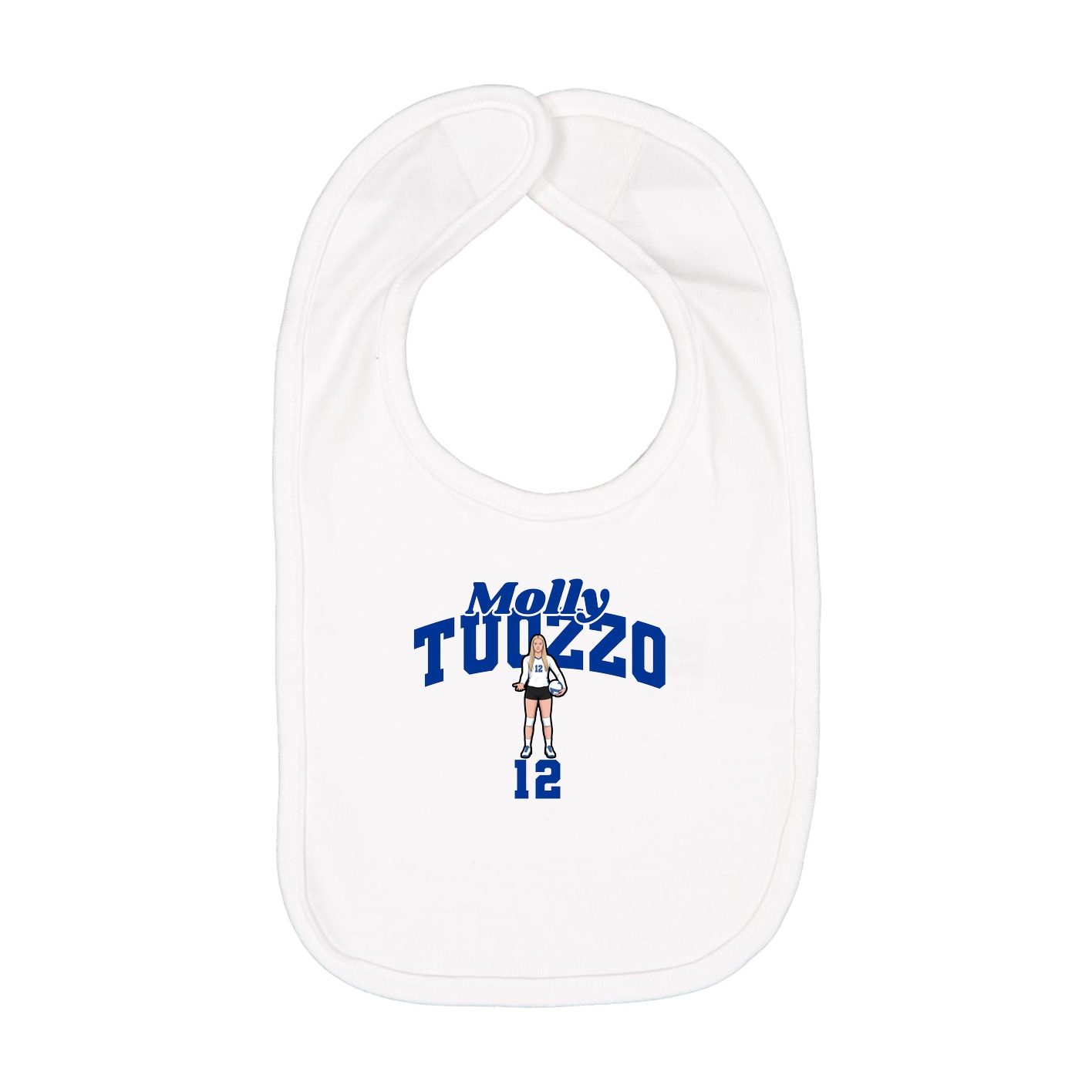 Infant Bib — Signature Arch in White