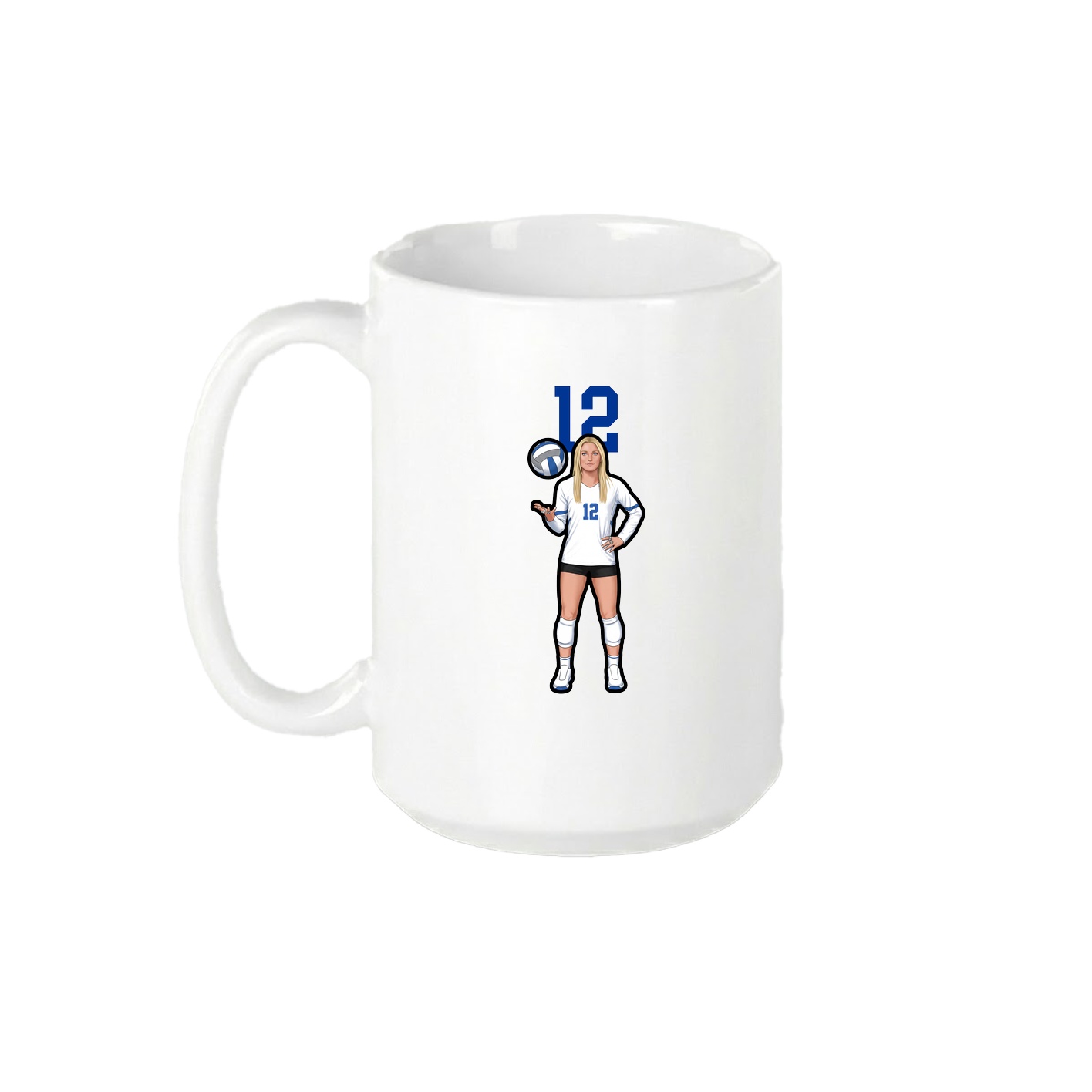 15oz Coffee Mug — Number Top in White