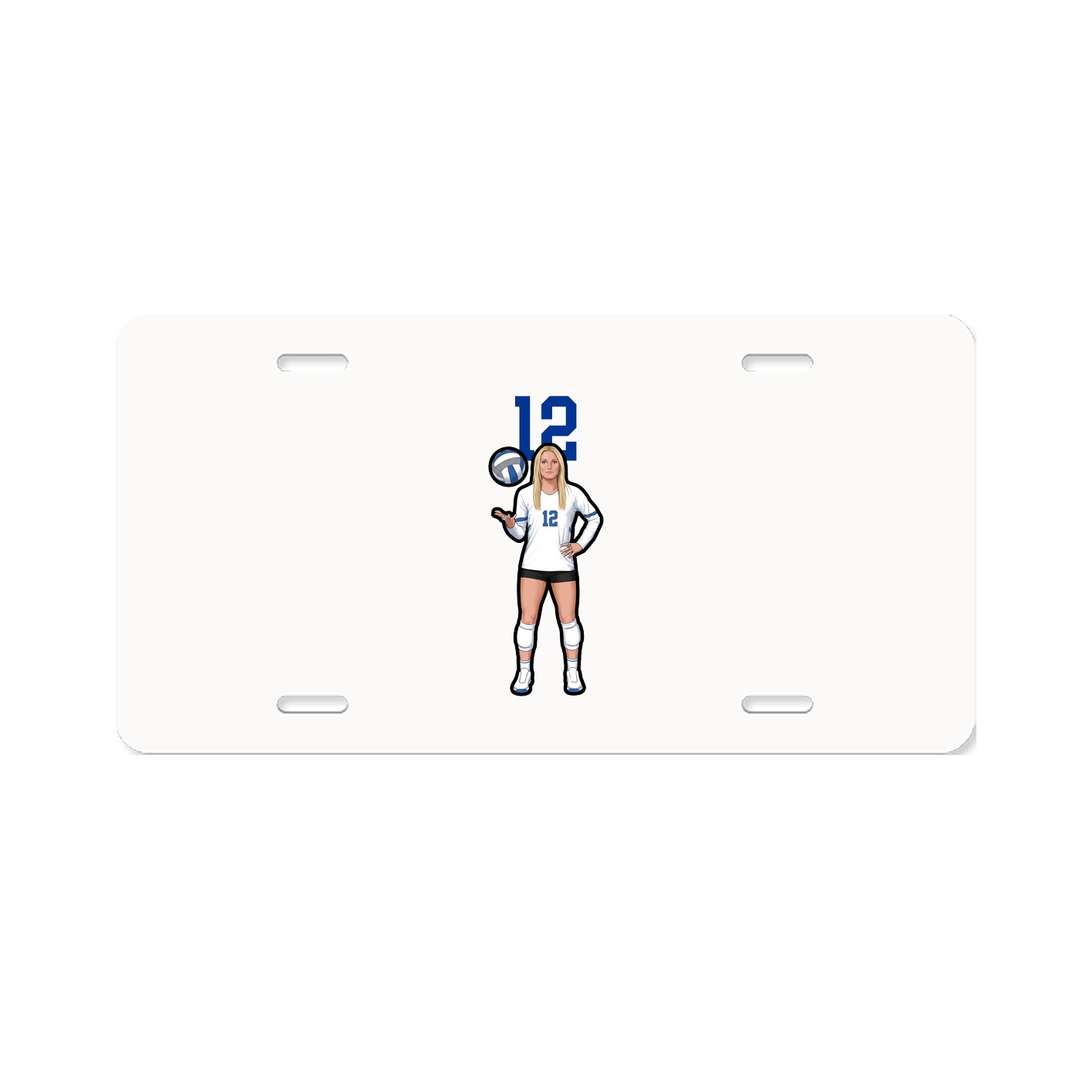 License Plate — Number Top in Classic