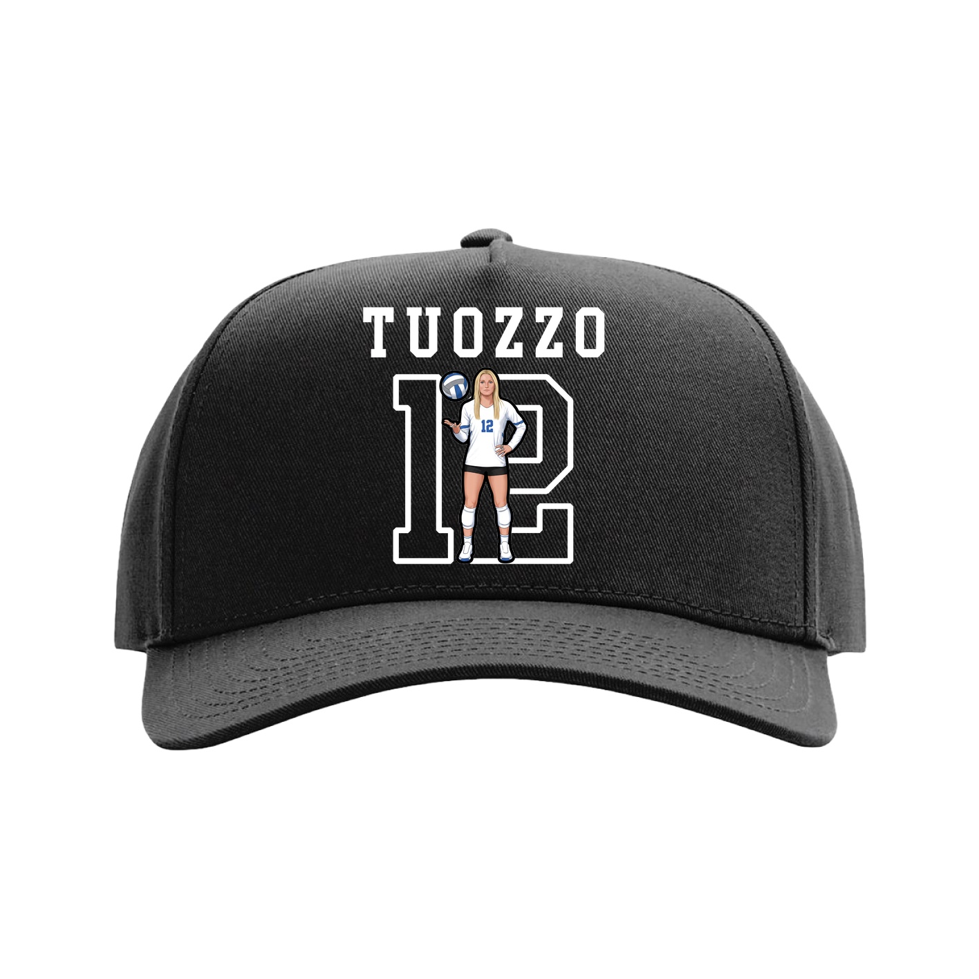 Full Fabric Five-Panel Champ Cap — Shirsey in Black