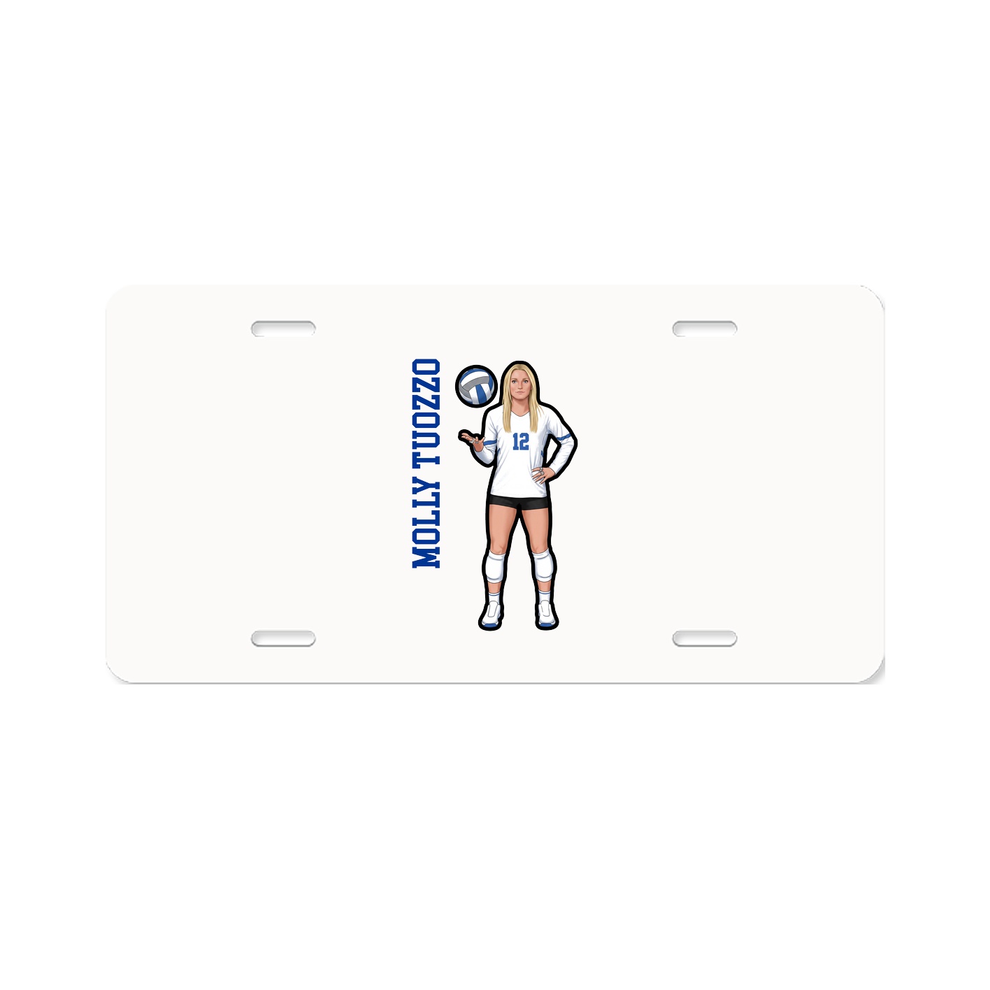 License Plate — Name Vertical in Classic