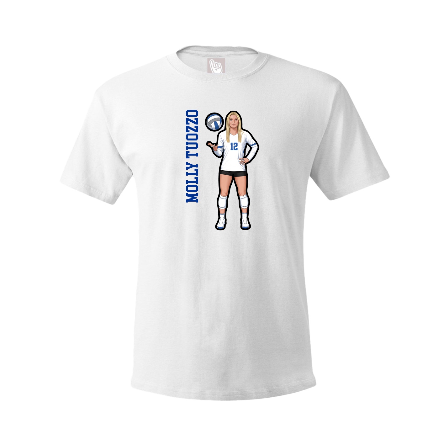 Tee — Name Vertical in White