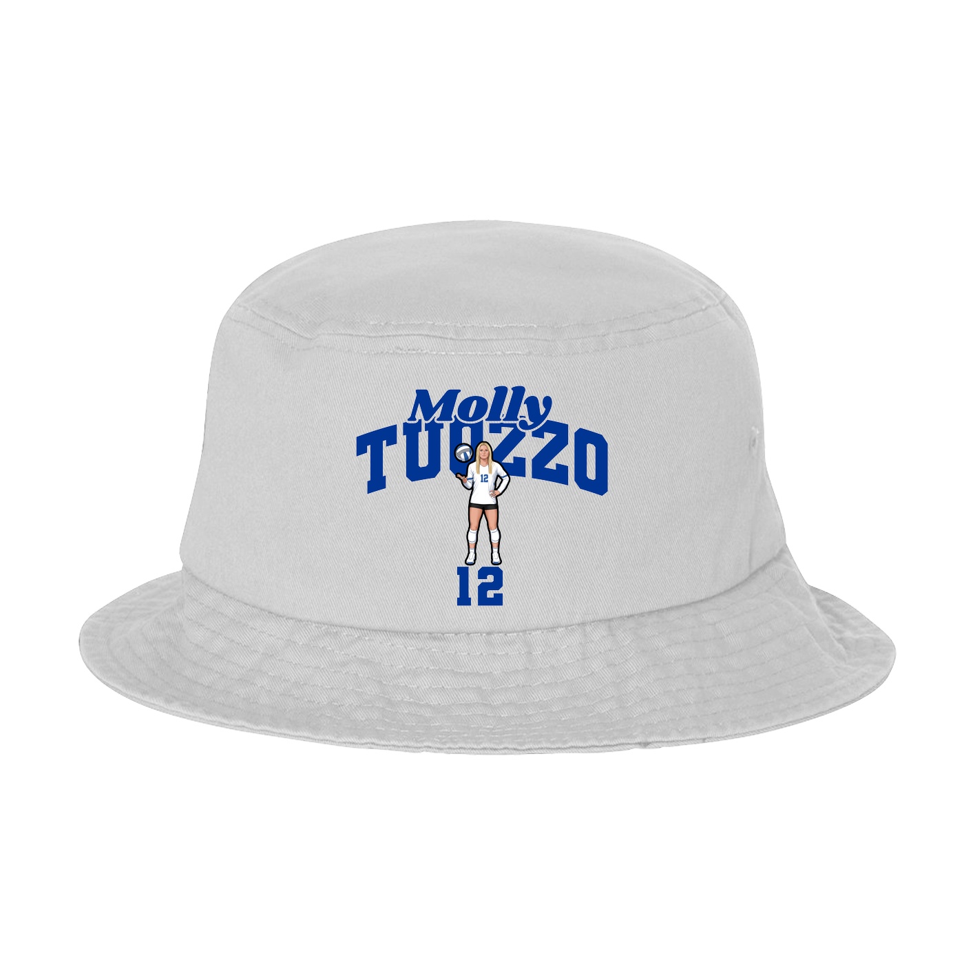 Bucket Cap — Signature Arch in White