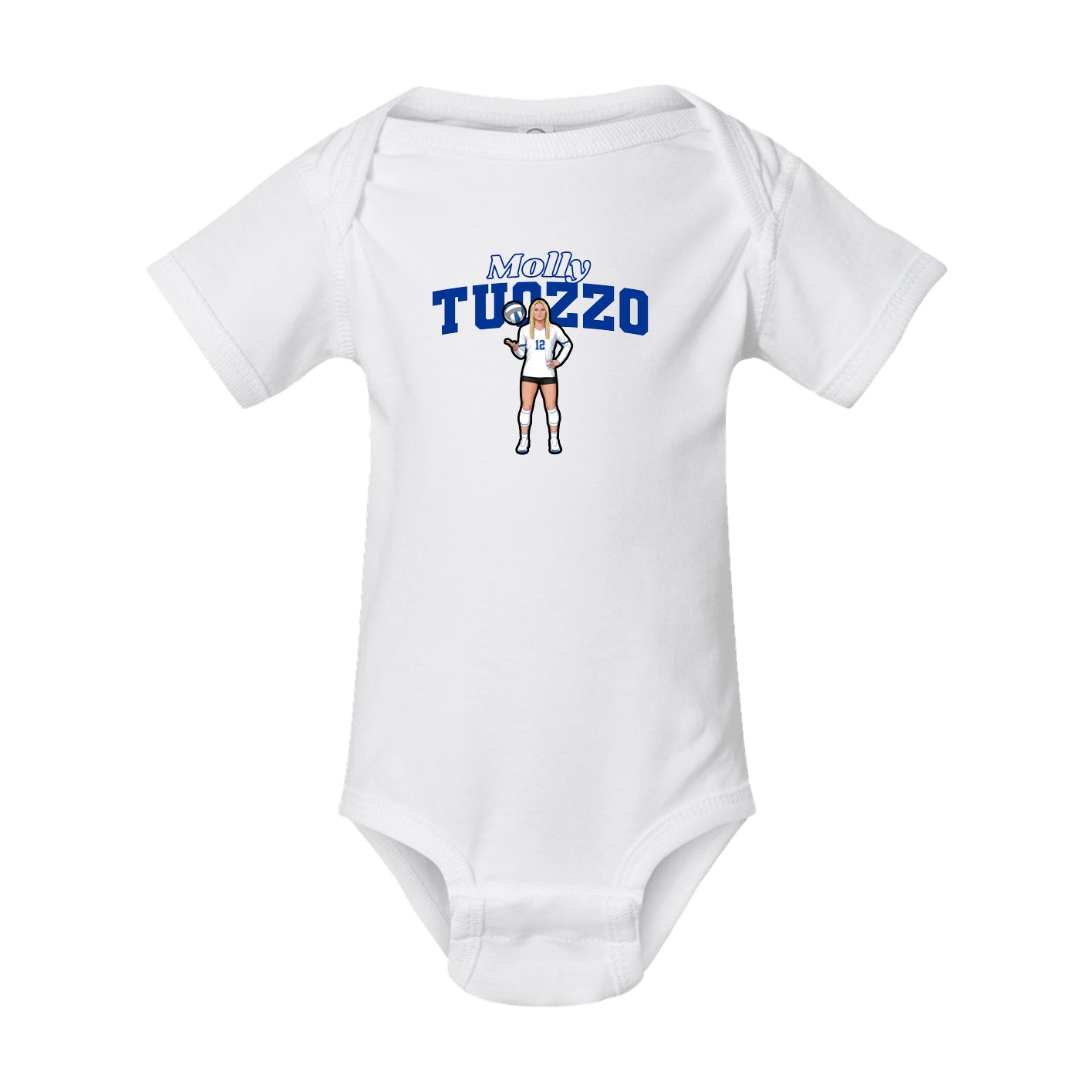 Baby Onesie — Name Arch in White