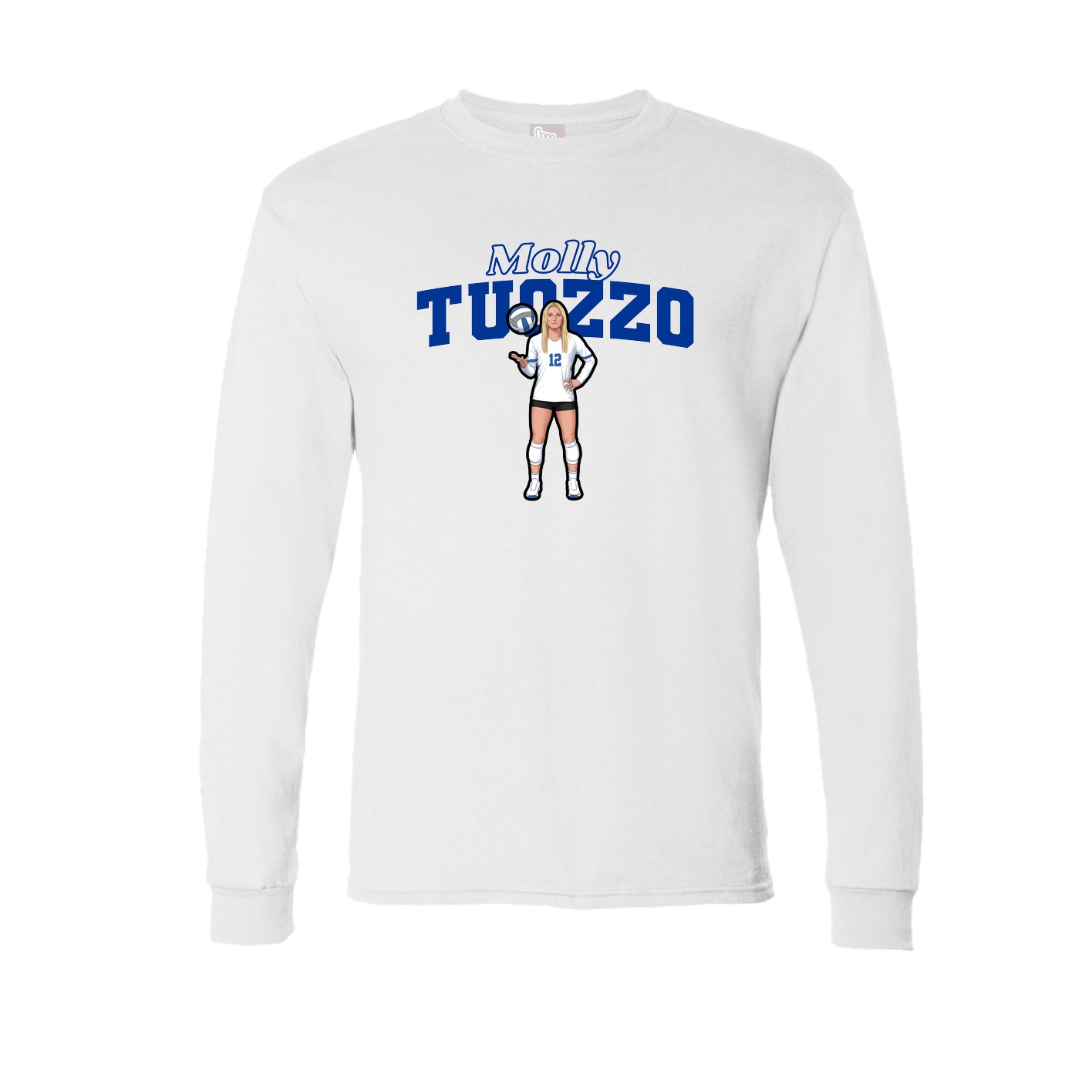Long Sleeve Tee — Name Arch in White