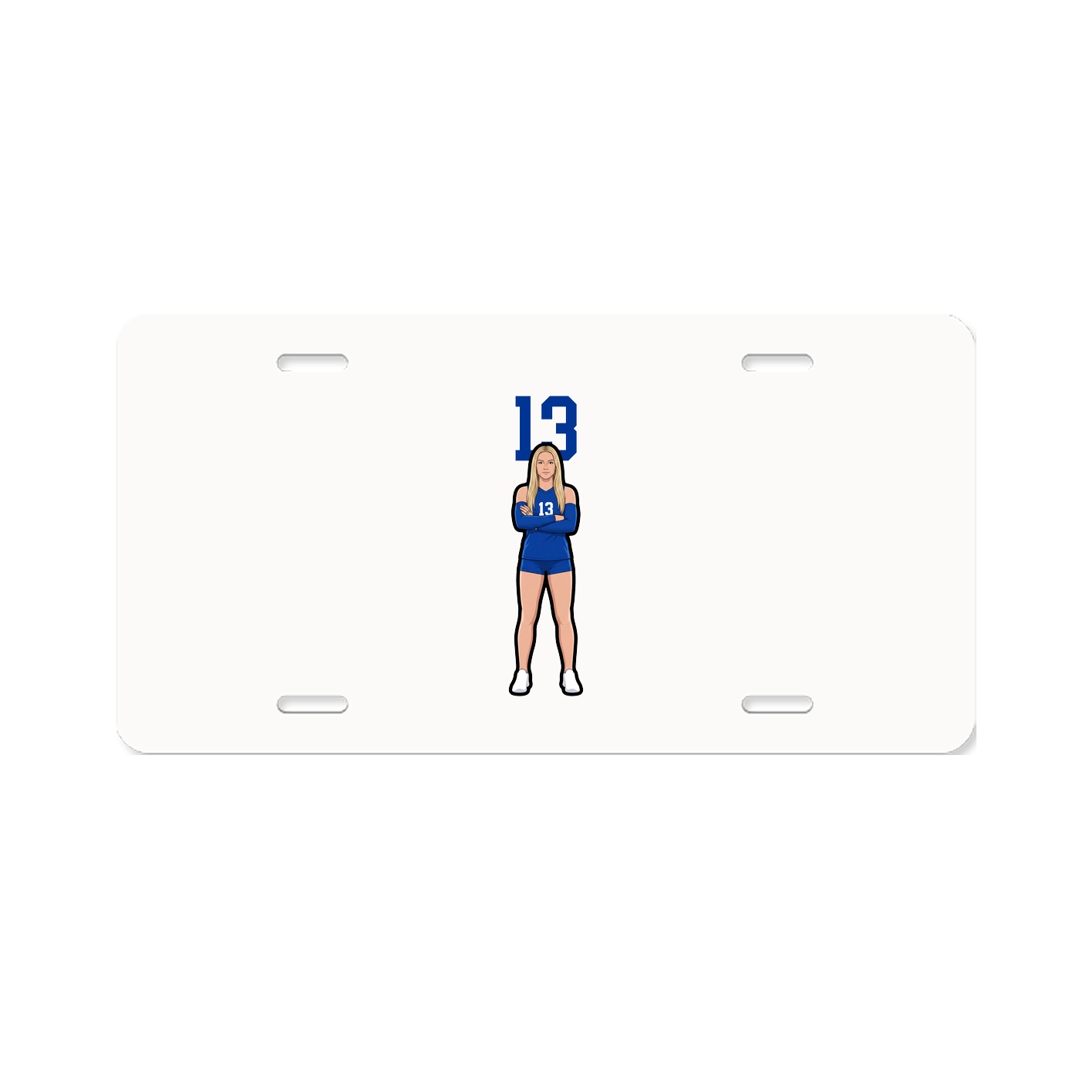 License Plate — Number Top in Classic