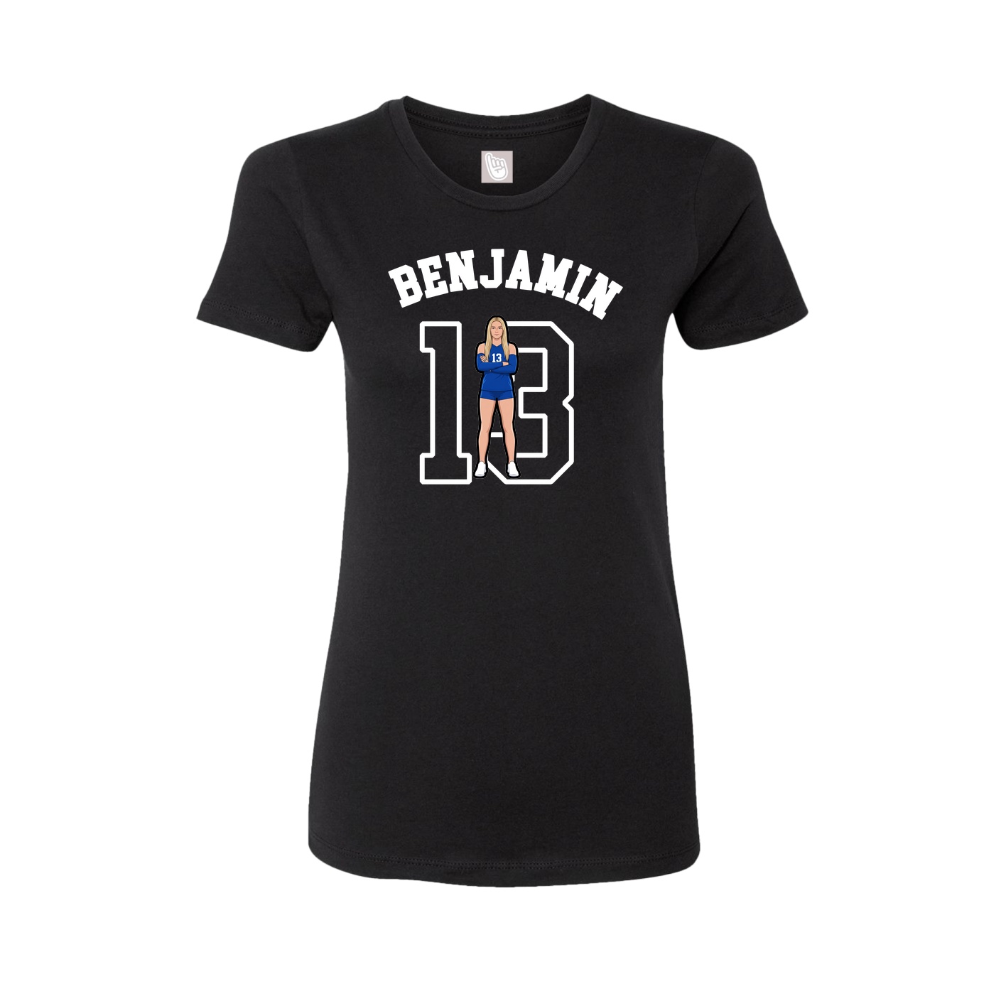 Fitted Women's Tee — Shirsey Arch in Black
