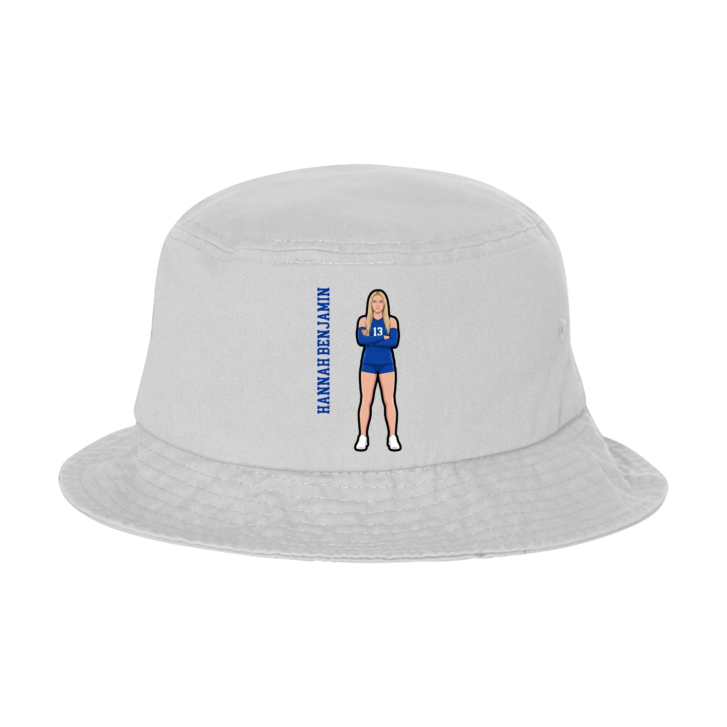 Bucket Cap — Name Vertical in White