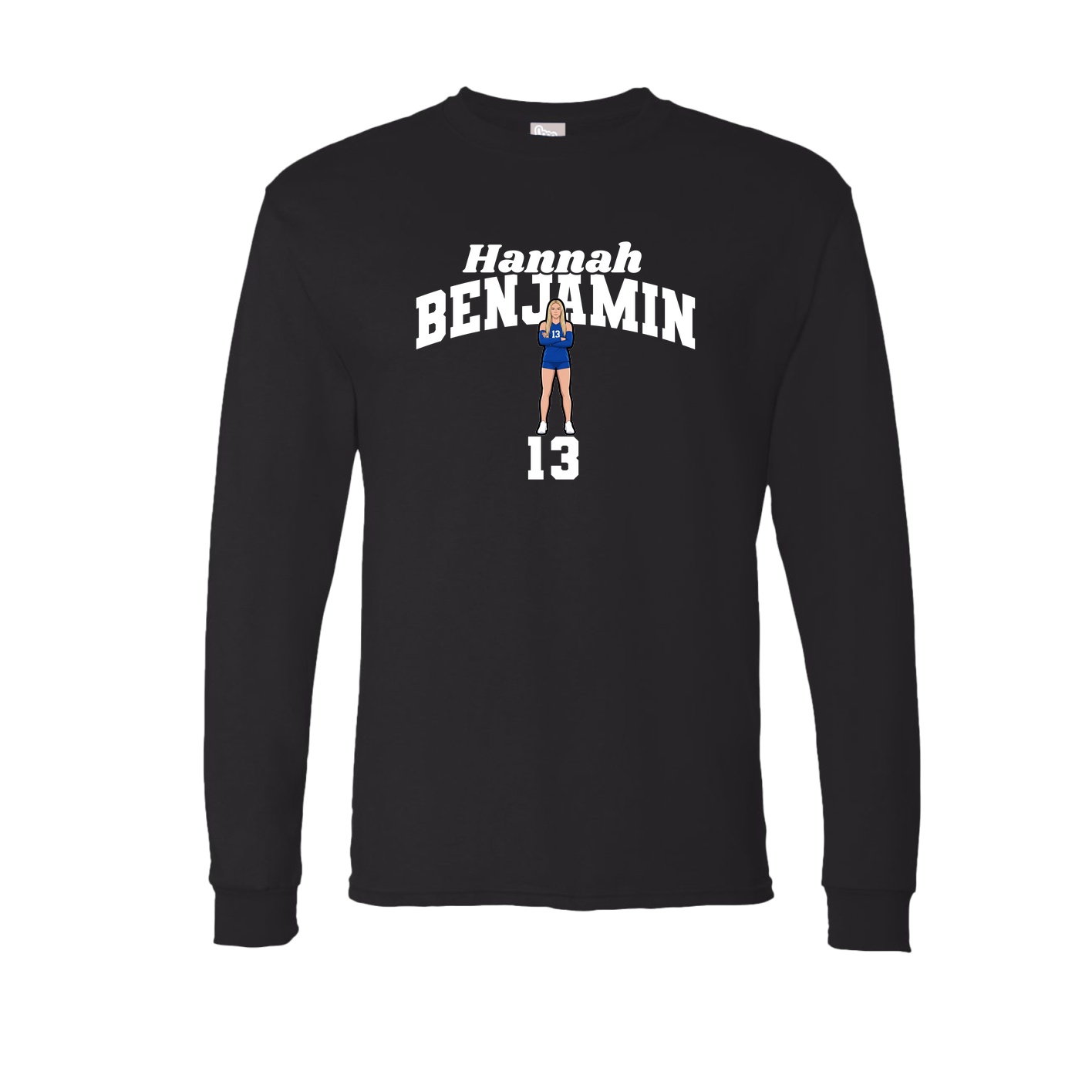 Long Sleeve Tee — Signature Arch in Black