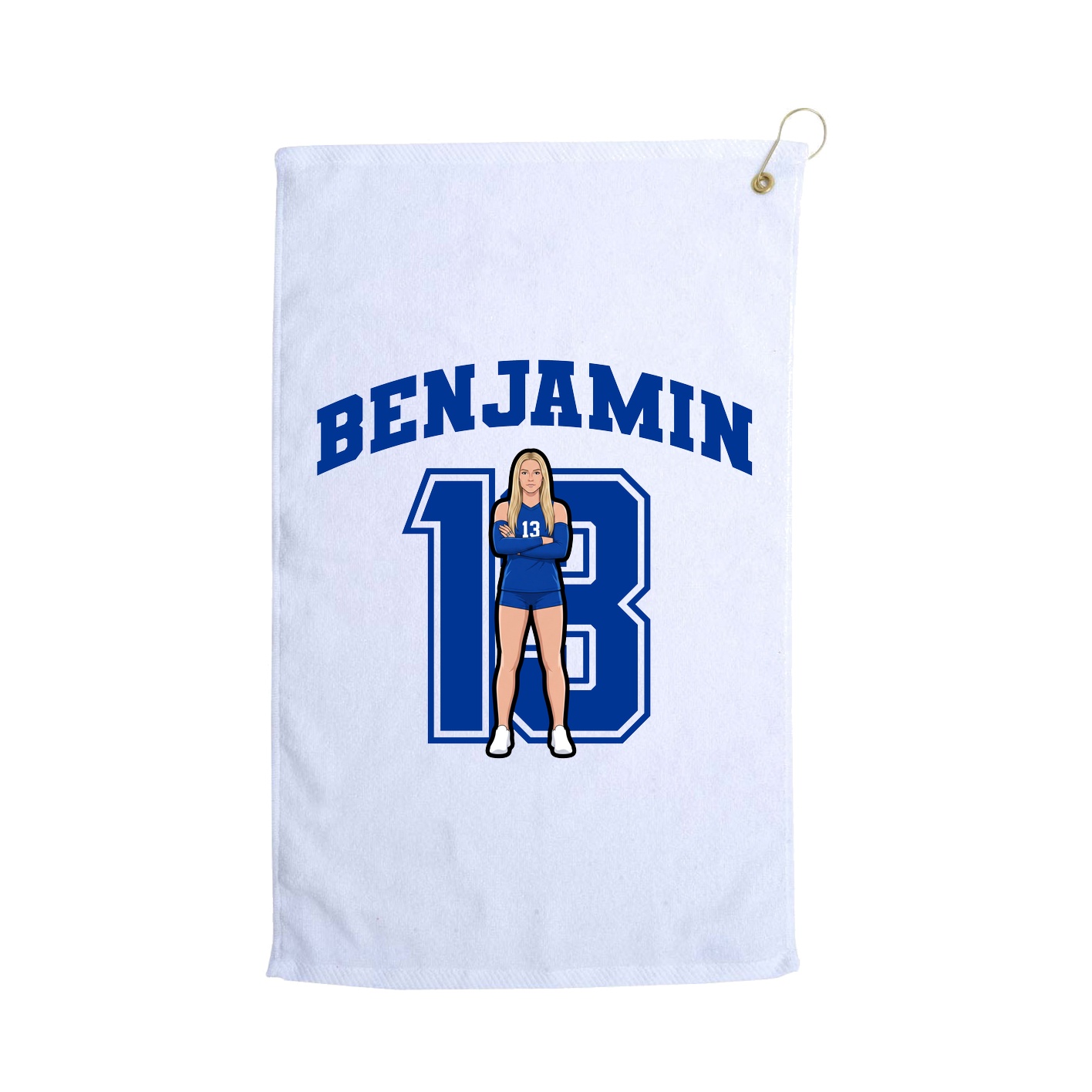 Golf Towel — Number in White