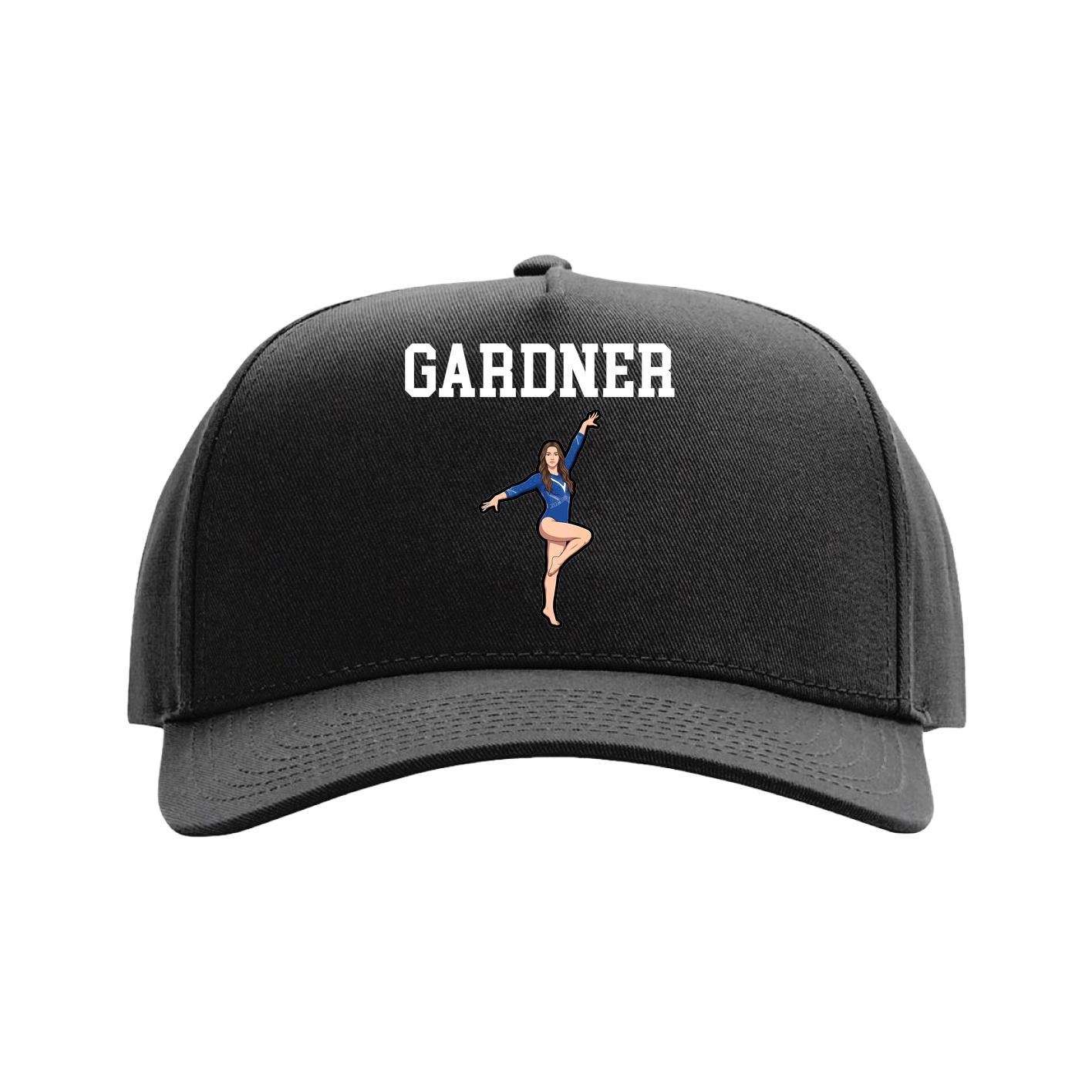 Full Fabric Five-Panel Champ Cap — Shirsey in Black