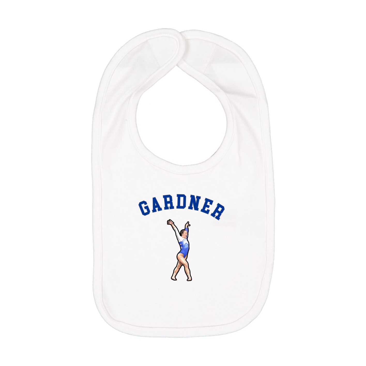 Infant Bib — Shirsey Arch in White