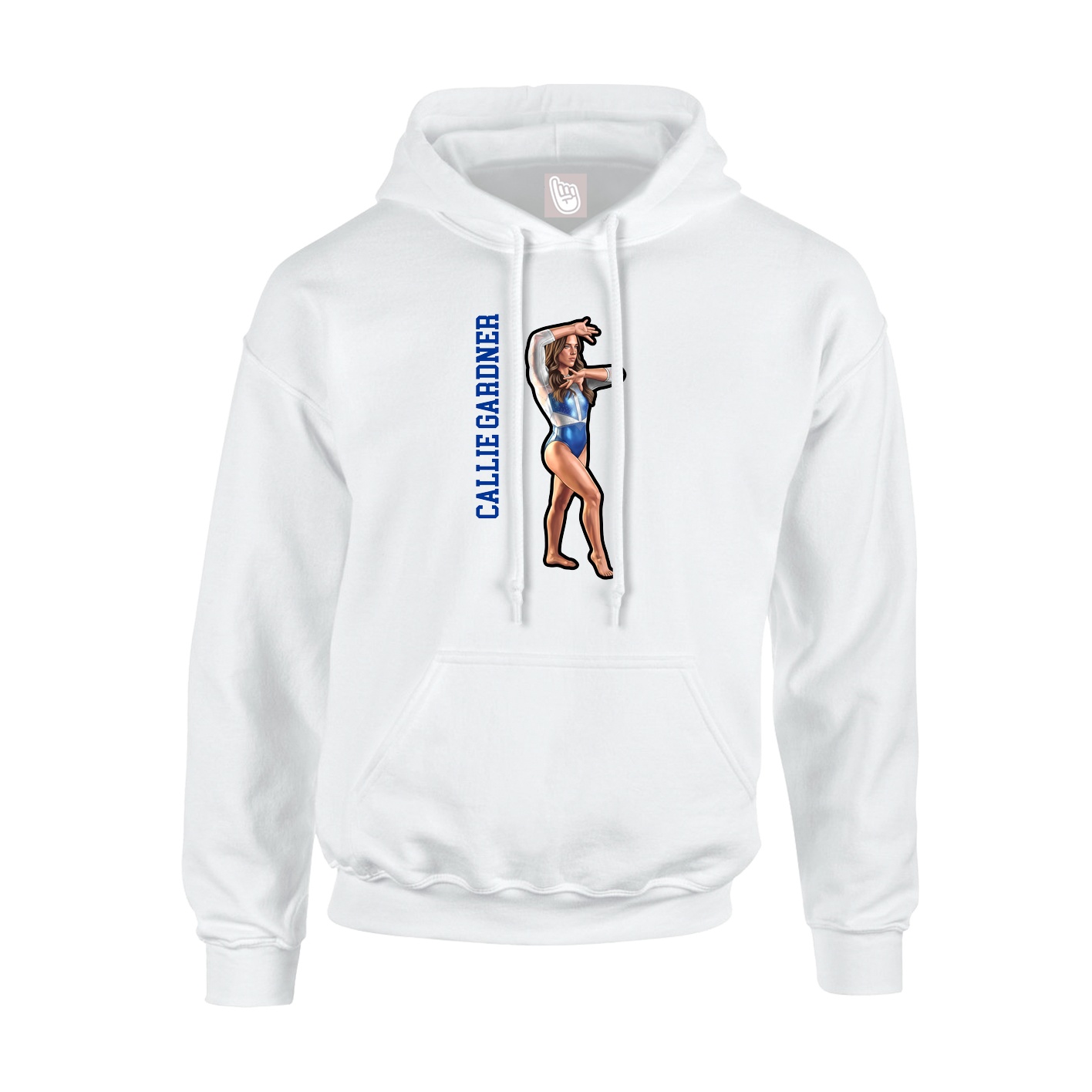 Hoodie — Name Vertical in White