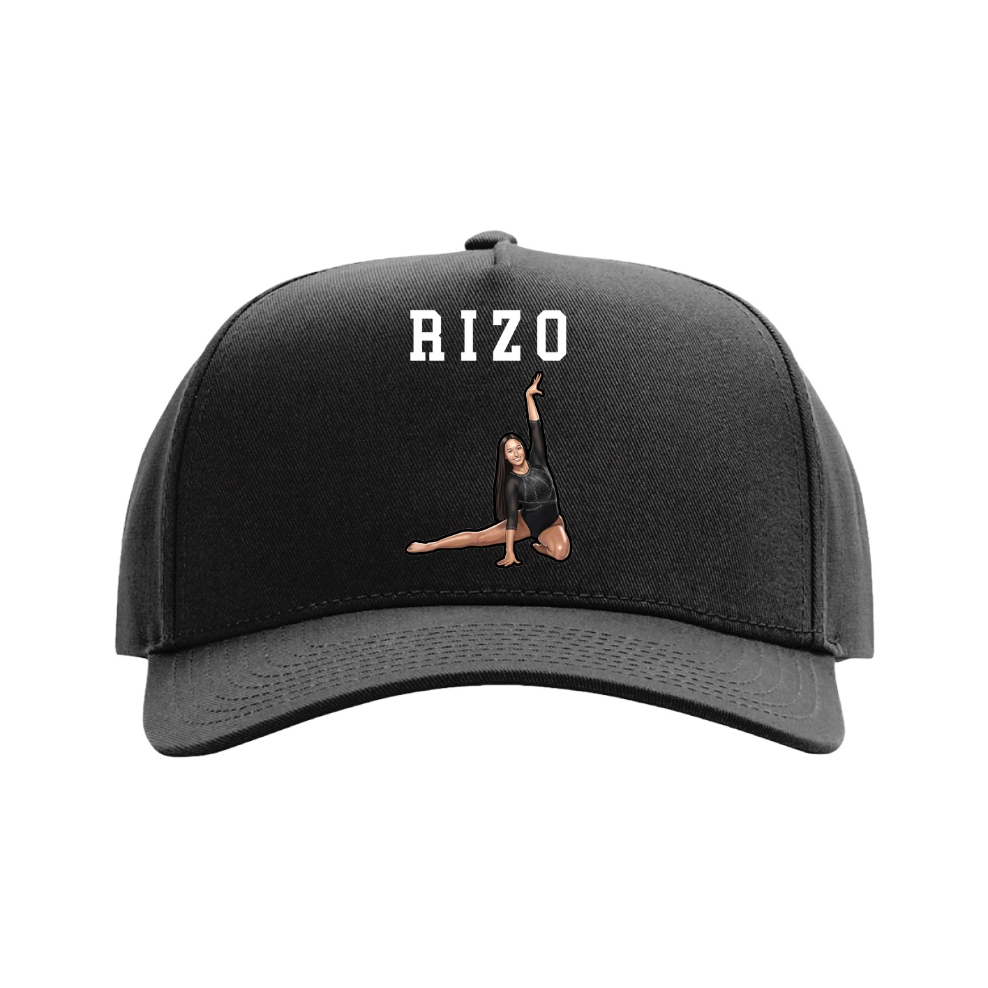 Full Fabric Five-Panel Champ Cap — Shirsey in Black