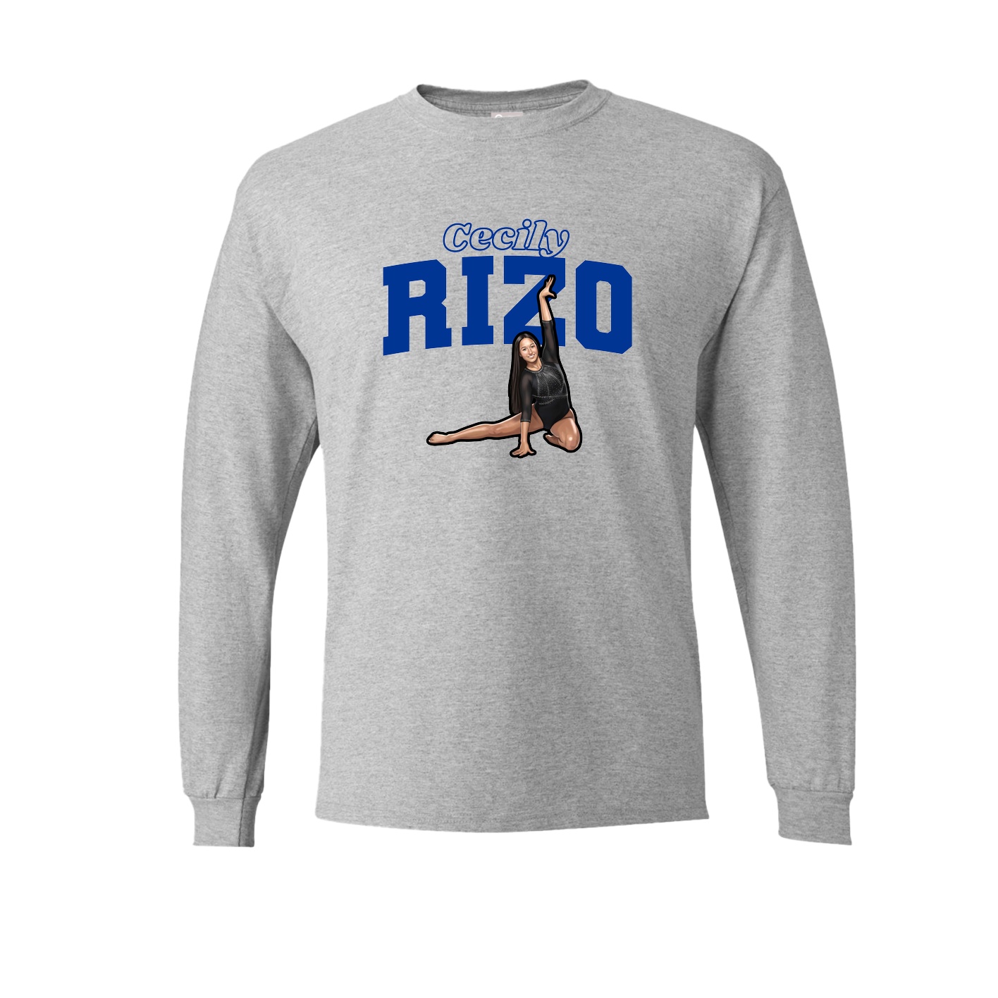 Long Sleeve Tee — Name Arch in Grey