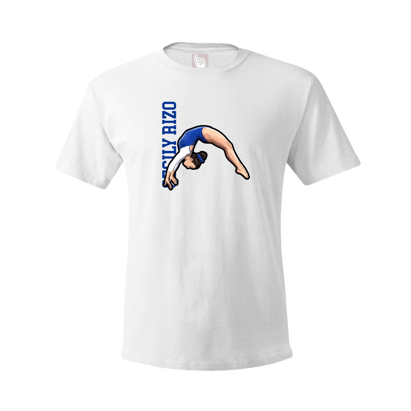 Tee — Name Vertical in White