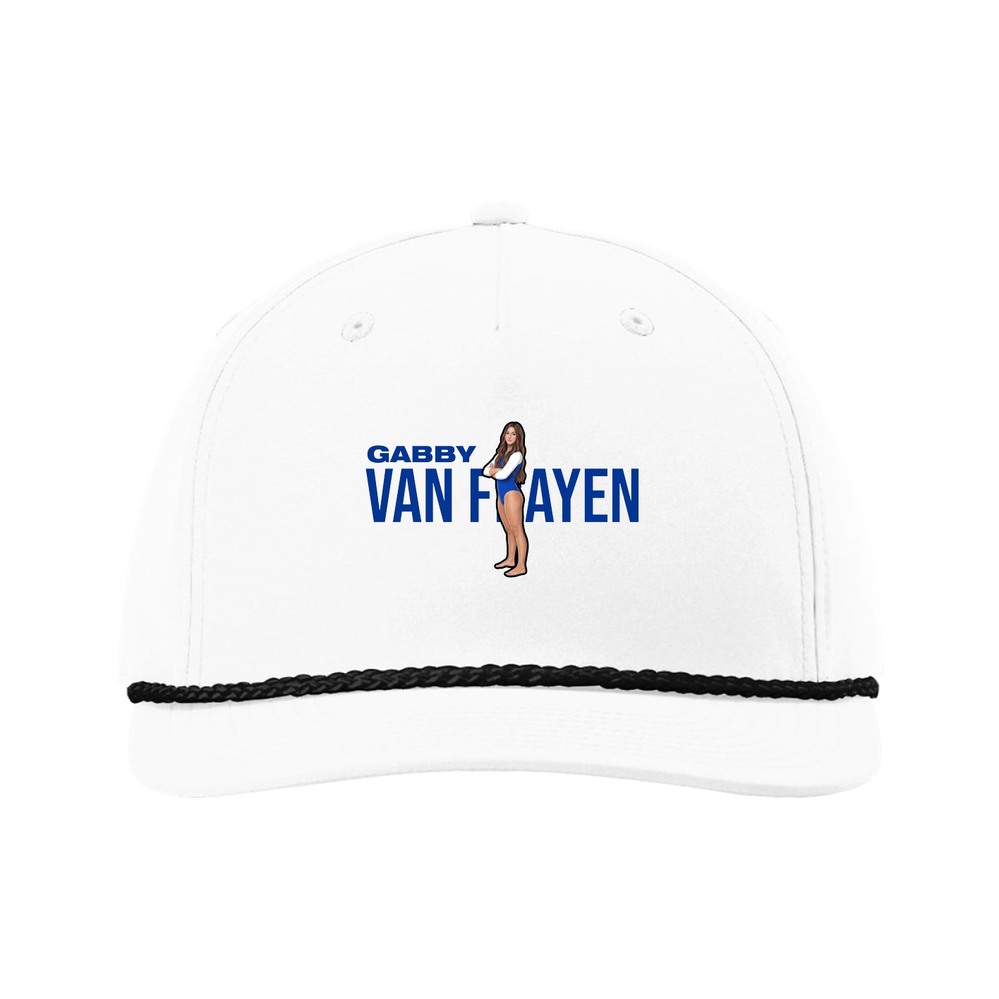 Five-Panel Classic Rope Cap — Player Name in White
