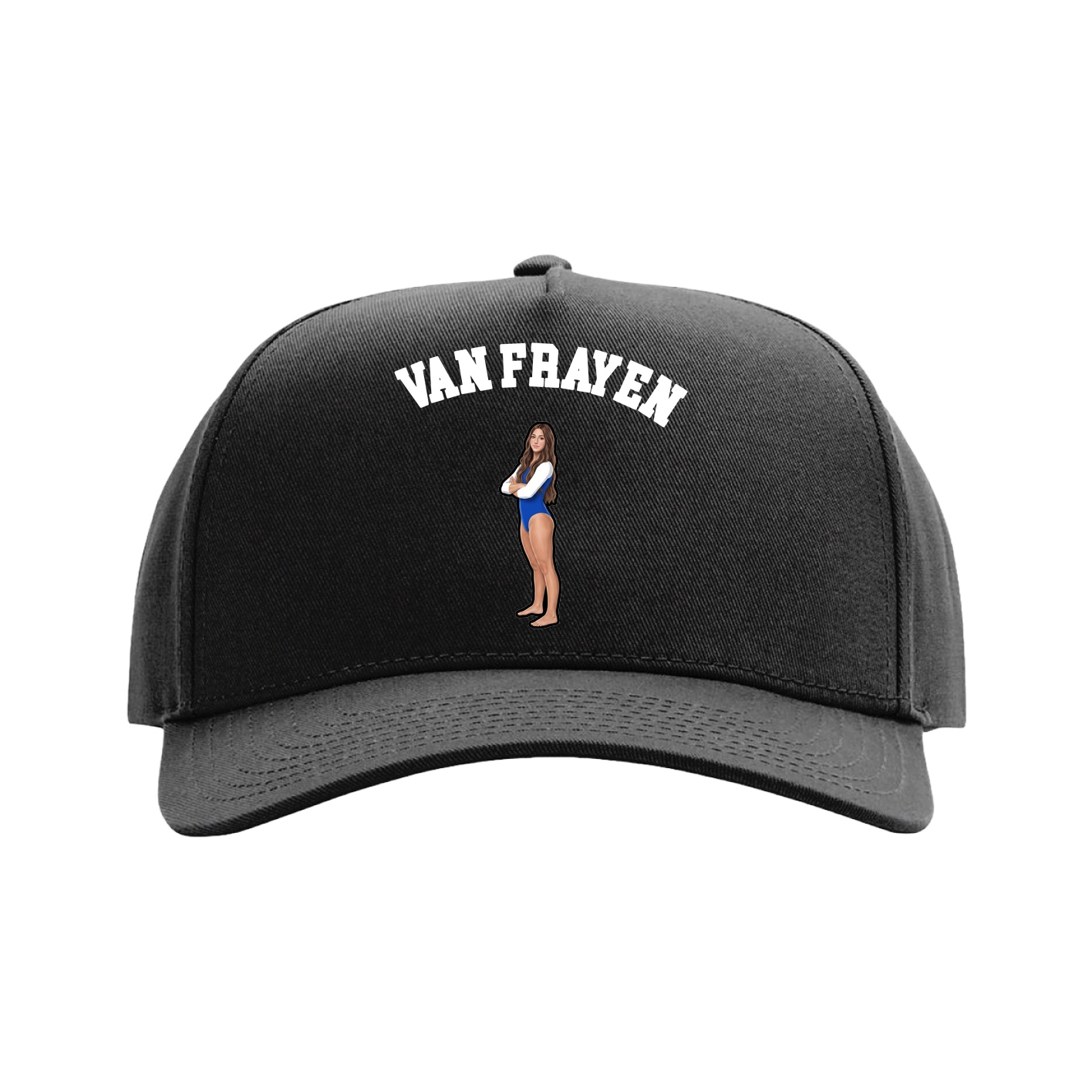 Full Fabric Five-Panel Champ Cap — Shirsey Arch in Black